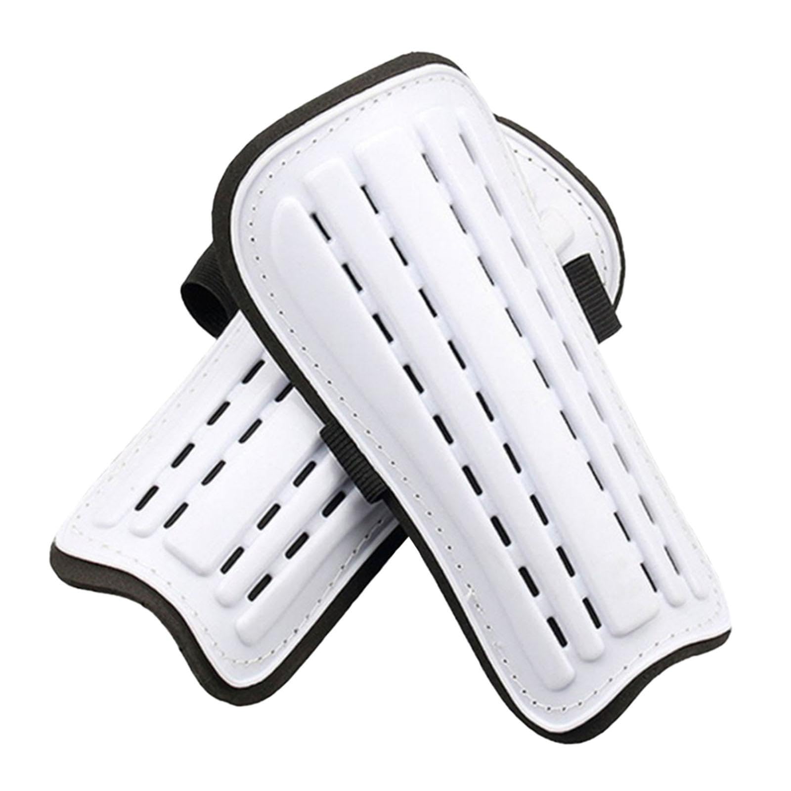 BNF® Adult Soccer Shin Guards - Lightweight & Comfortable Shin Pads for Men & Women - 2-Piece Set (White) - Perfect for Soccer Training, Matches & Youth Leagues