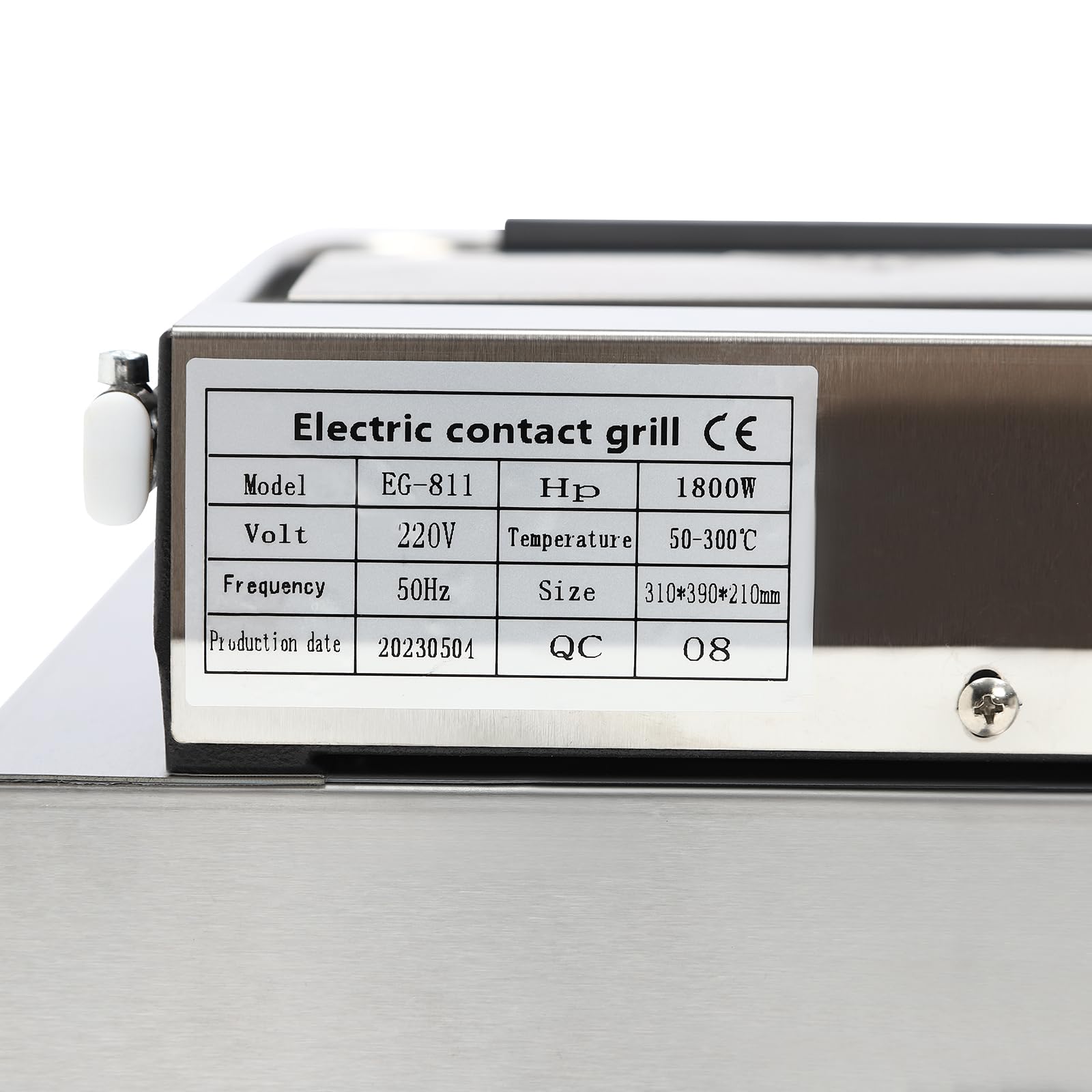 Commercial Sandwich Panini Press Grill - 1800W Electric Stainless Steel Panini Maker with Adjustable Temperature (122°F-572°F), Dual Cooking Plates (Grooved & Flat) for Hamburgers, Steaks, Bacon - Perfect for Restaurants, Cafes & Home Kitchens