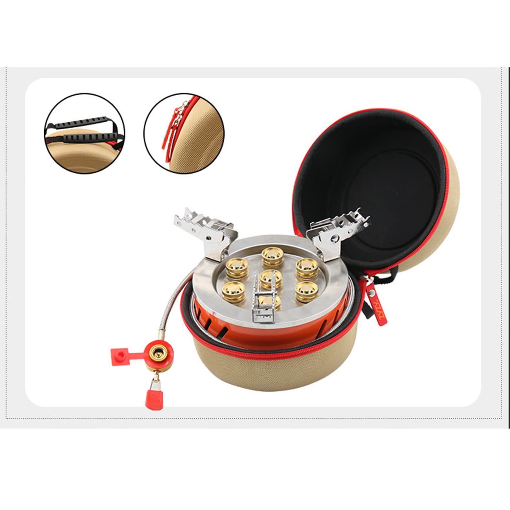 17800W Ultralight Portable Wind-Resistant Camping Stove with Piezo Ignition - Adjustable Backpacking Stove for Outdoor Cooking, Hiking, Mountaineering | Perfect for Camping Trips, Emergency Preparedness & Survival Gear