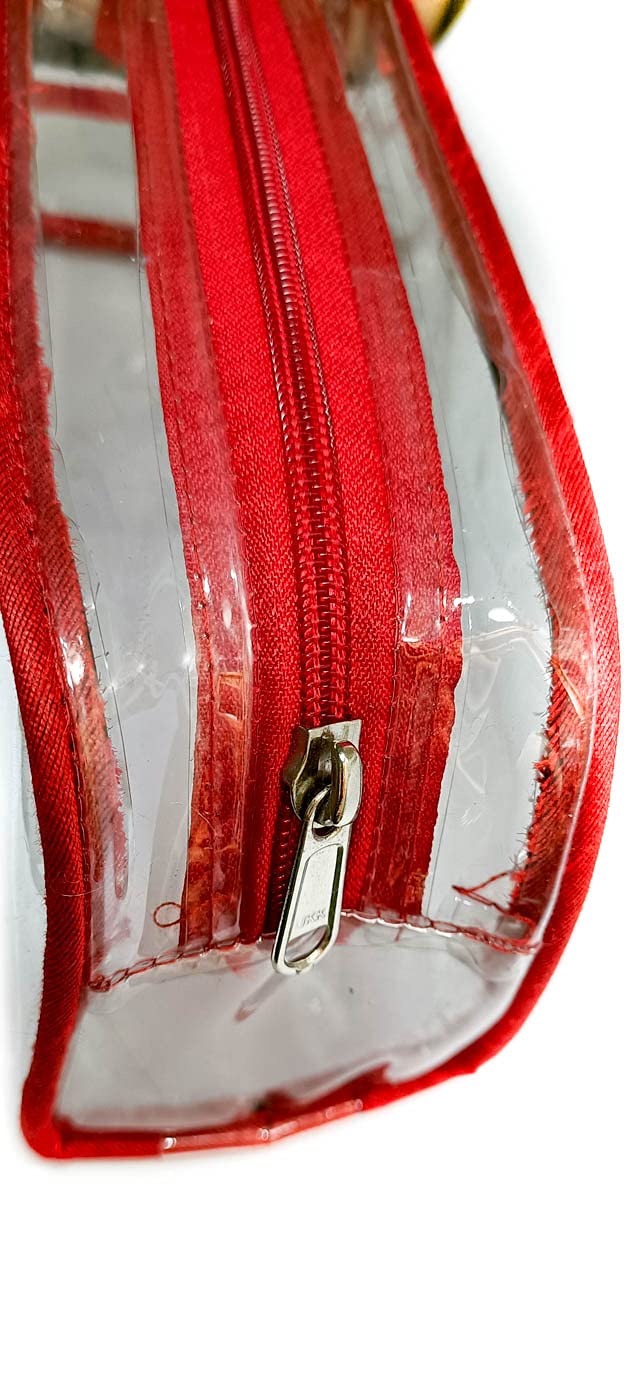 iShine Clear Travel Zipper Pouch for Men & Women - Multipurpose Transparent Cosmetic Bag (Medium, Pack of 2) - Perfect for Toiletries, Makeup & Travel Essentials Organization