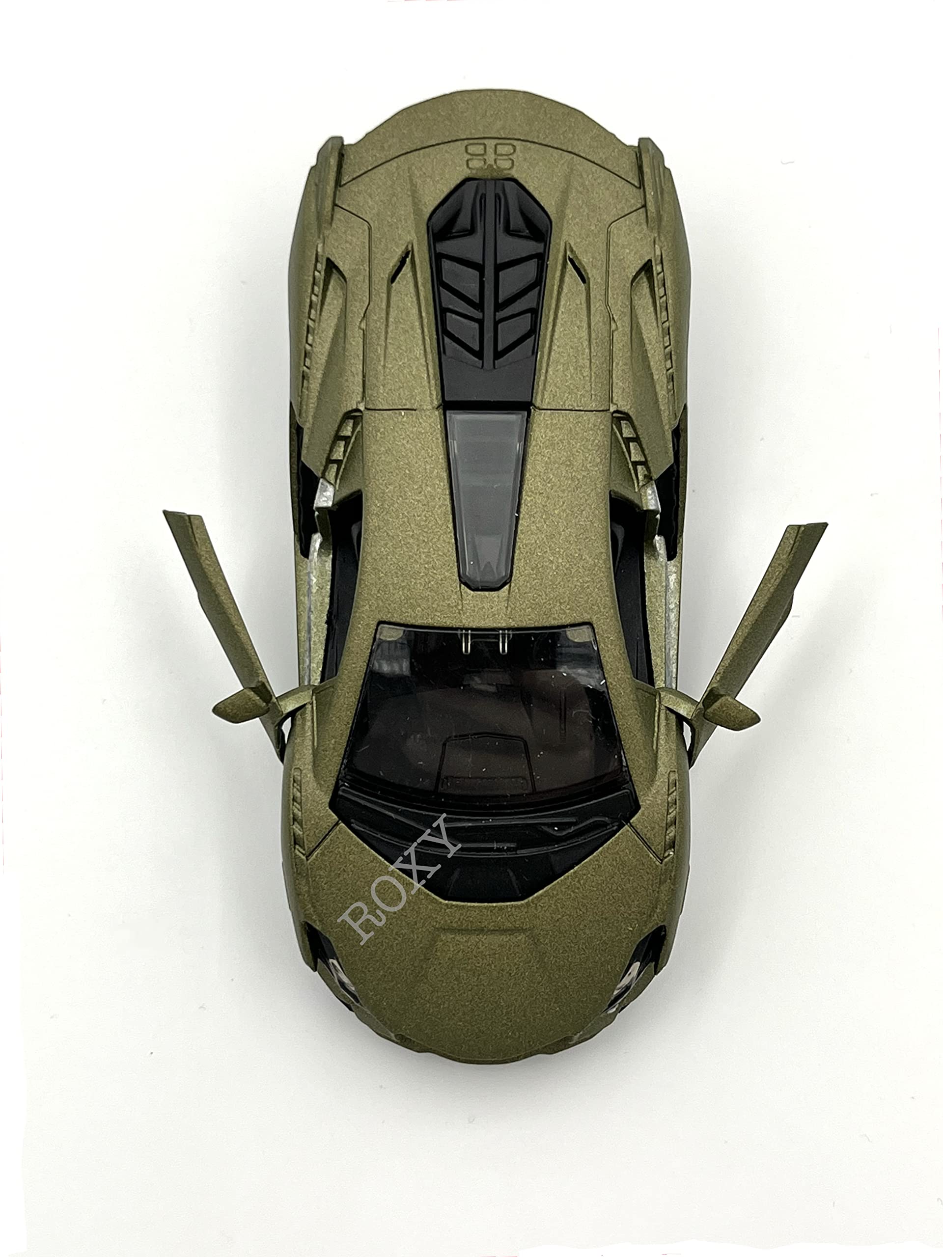 1:32 Scale Metal Lamborghini Sian Toy Car with Openable Doors & Trunk - High Speed Pull Back Dual Tone Sports Car for Kids (Olive Green) - Perfect for Birthday Gifts, Collectibles & Racing Play