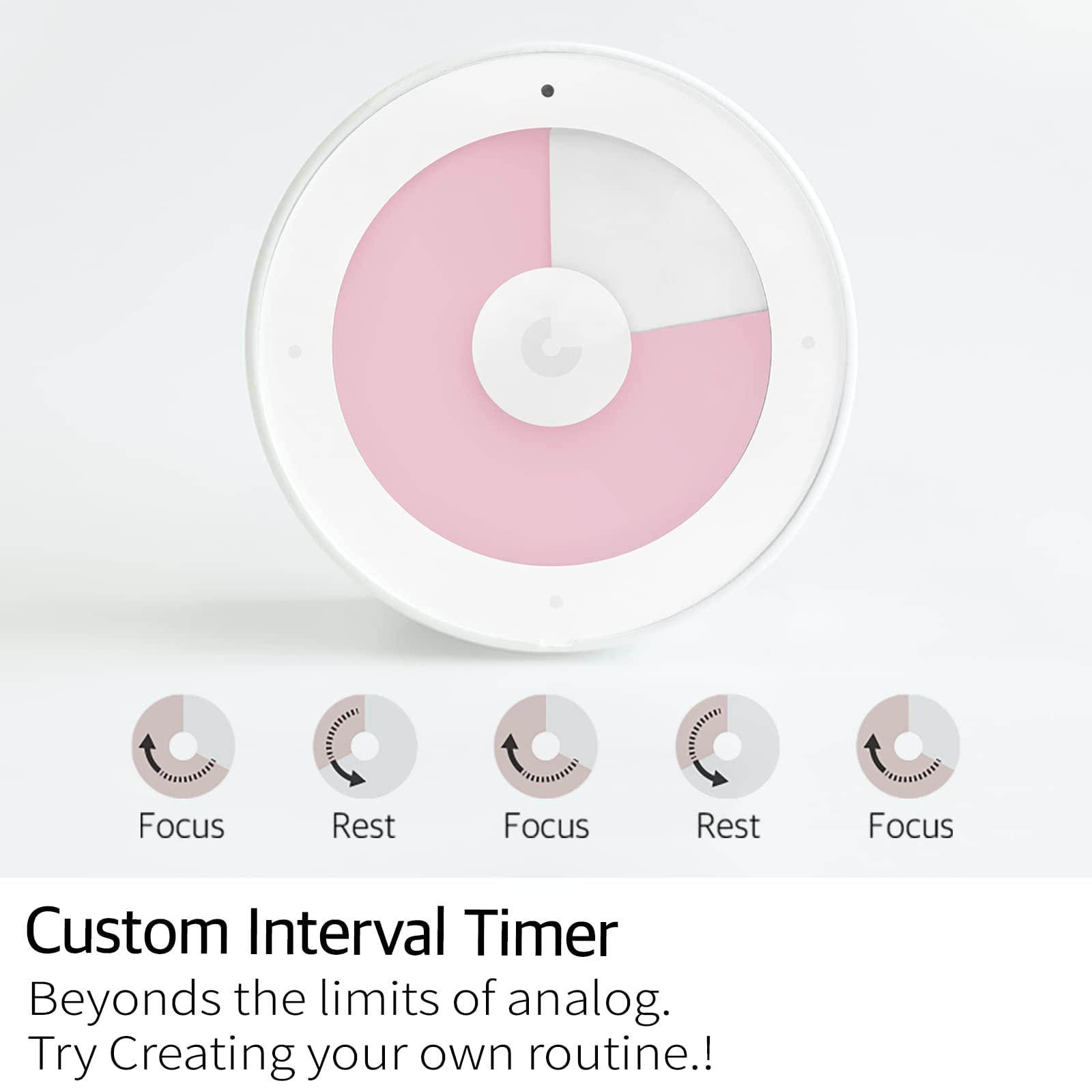 Minee3 Visual Timer - Digital Study Tool for High Concentration & Work Efficiency, Indie Pink | Perfect for Focus Sessions, Time Management, and Productivity Boost in School, Office, or Home