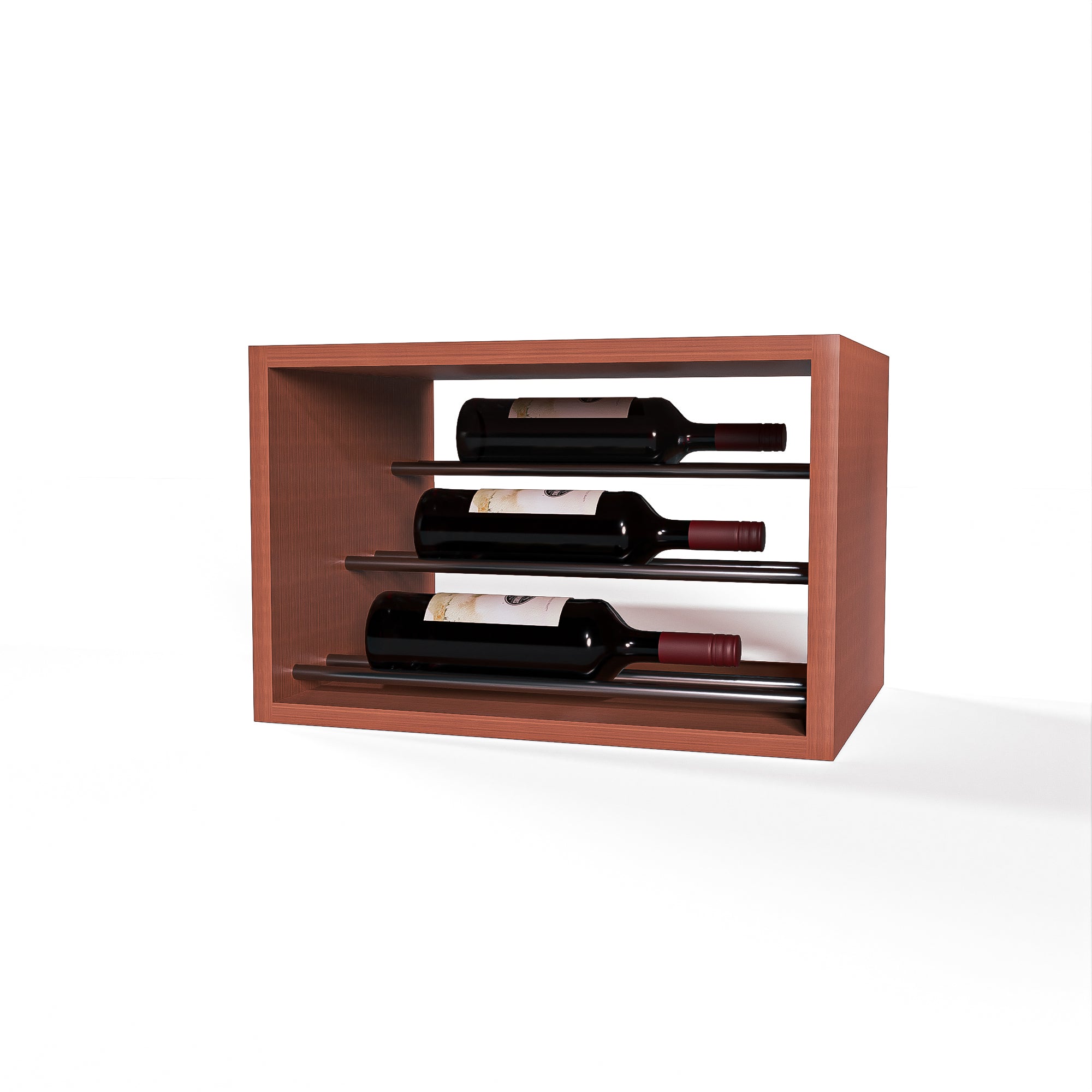 GrandCellar™ 4-Column Waterfall Wine Rack with 12 Gunmetal Rods - Premium Wine Storage & Display for Home, Bar, or Restaurant
