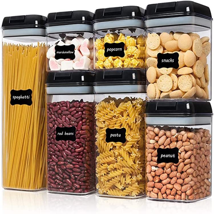 7-Piece Airtight Food Storage Container Set with Lids - BPA-Free Kitchen Organizer for Dry Food, Snacks & Leftovers | Perfect for Pantry, Fridge & Meal Prep