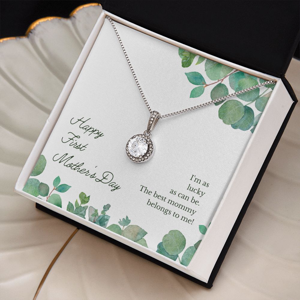 1st Mother's Day Gifts for Mom - Sterling Silver Cubic Zirconia Heart Pendant Necklace - Perfect for Birthday, Anniversary & Special Occasions