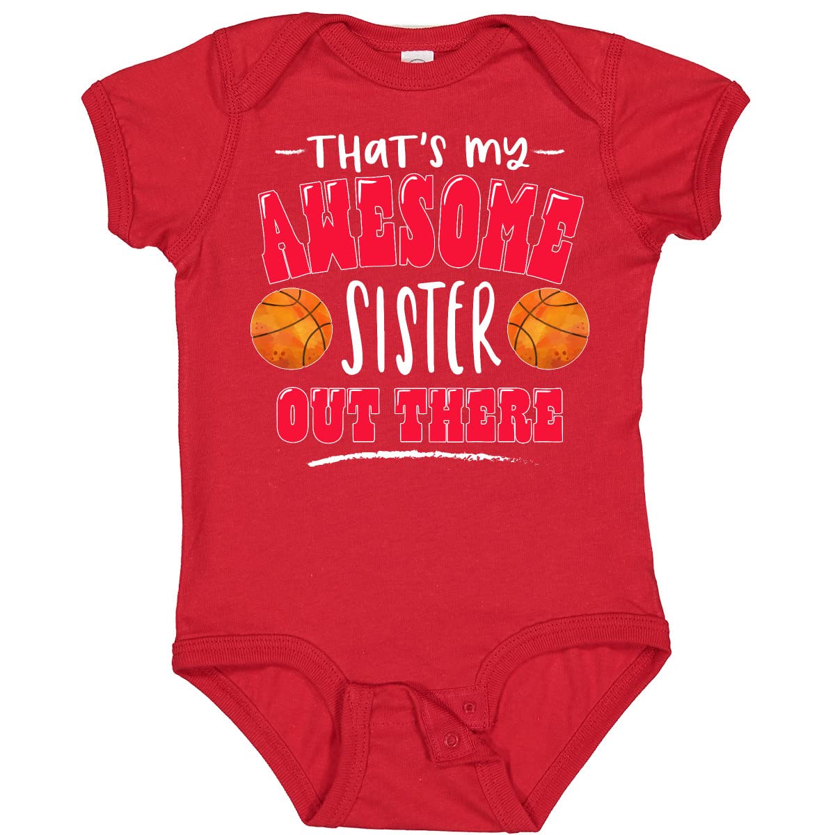 Inktastic Awesome Sister Basketball Bodysuit for Baby Gifts