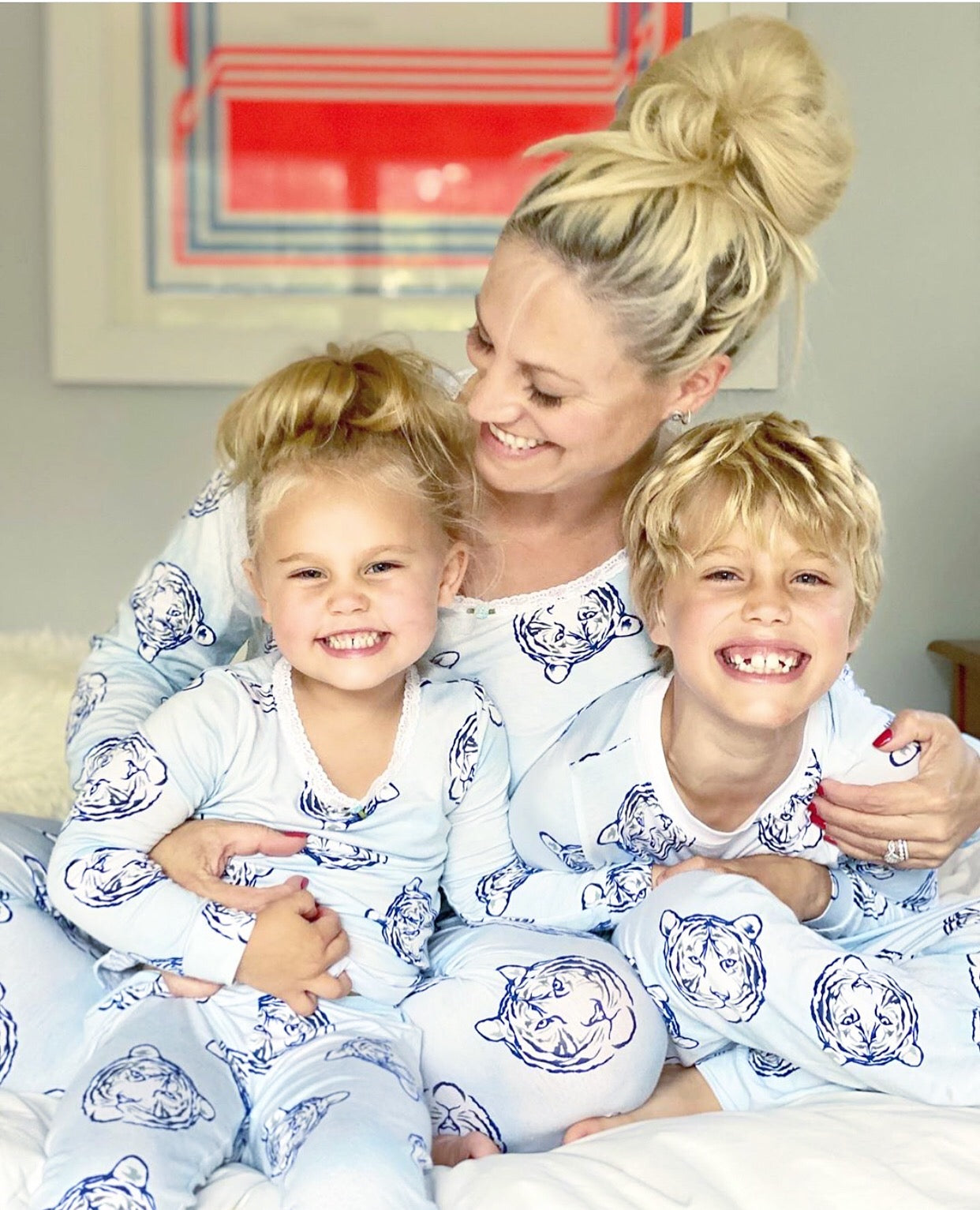 Girls Tiger Print Full-Length Pajama Set - Soft & Comfortable Sleepwear for Kids - Perfect for Bedtime, Lounging & Sleepovers