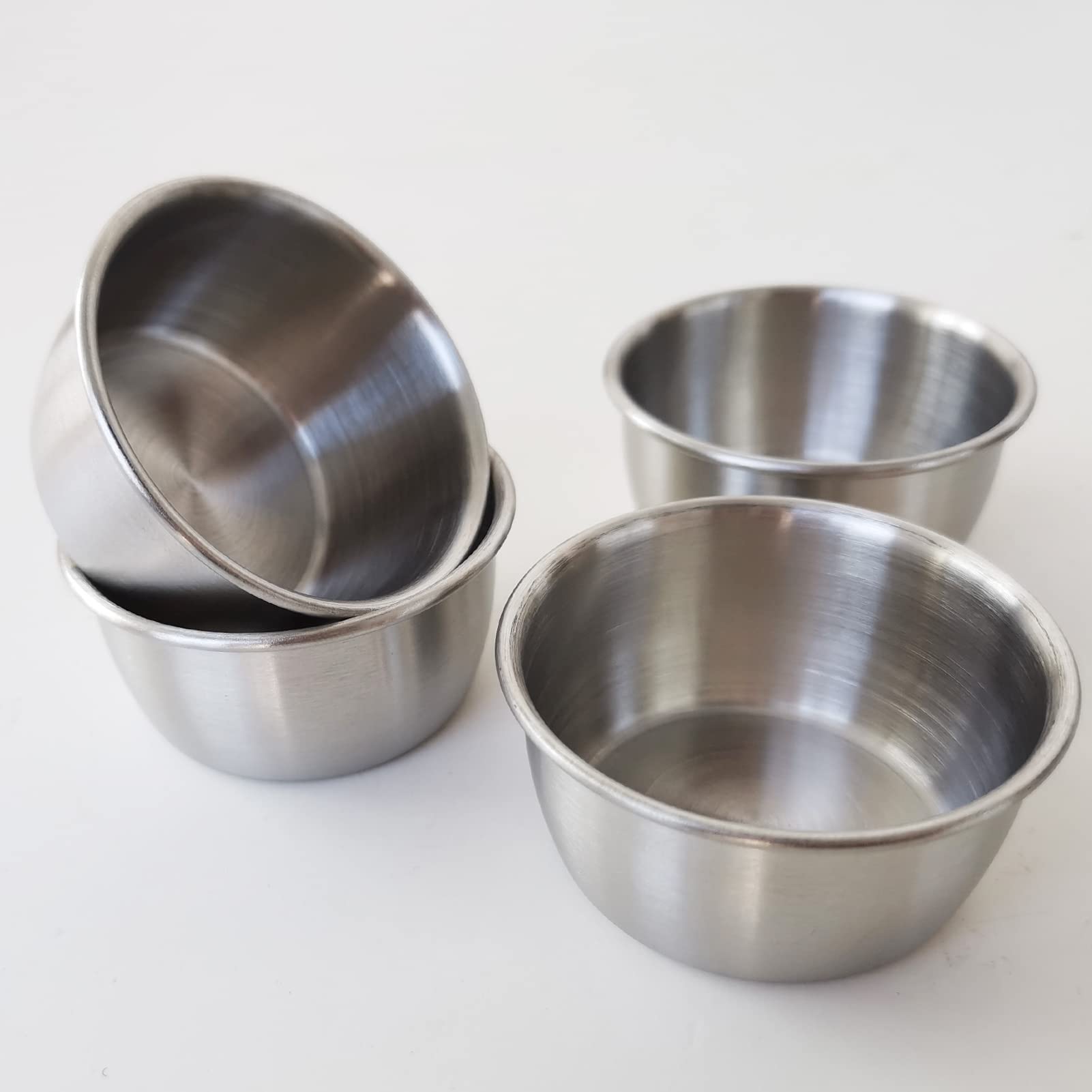 Premium Stainless Steel Mini Sauce Bowls - 12 Pack 50ml Small Condiment Cups for Salad Dressing, Pudding, Dip & Party Snacks - Perfect for Restaurants, Home Kitchen & Outdoor BBQ Gatherings
