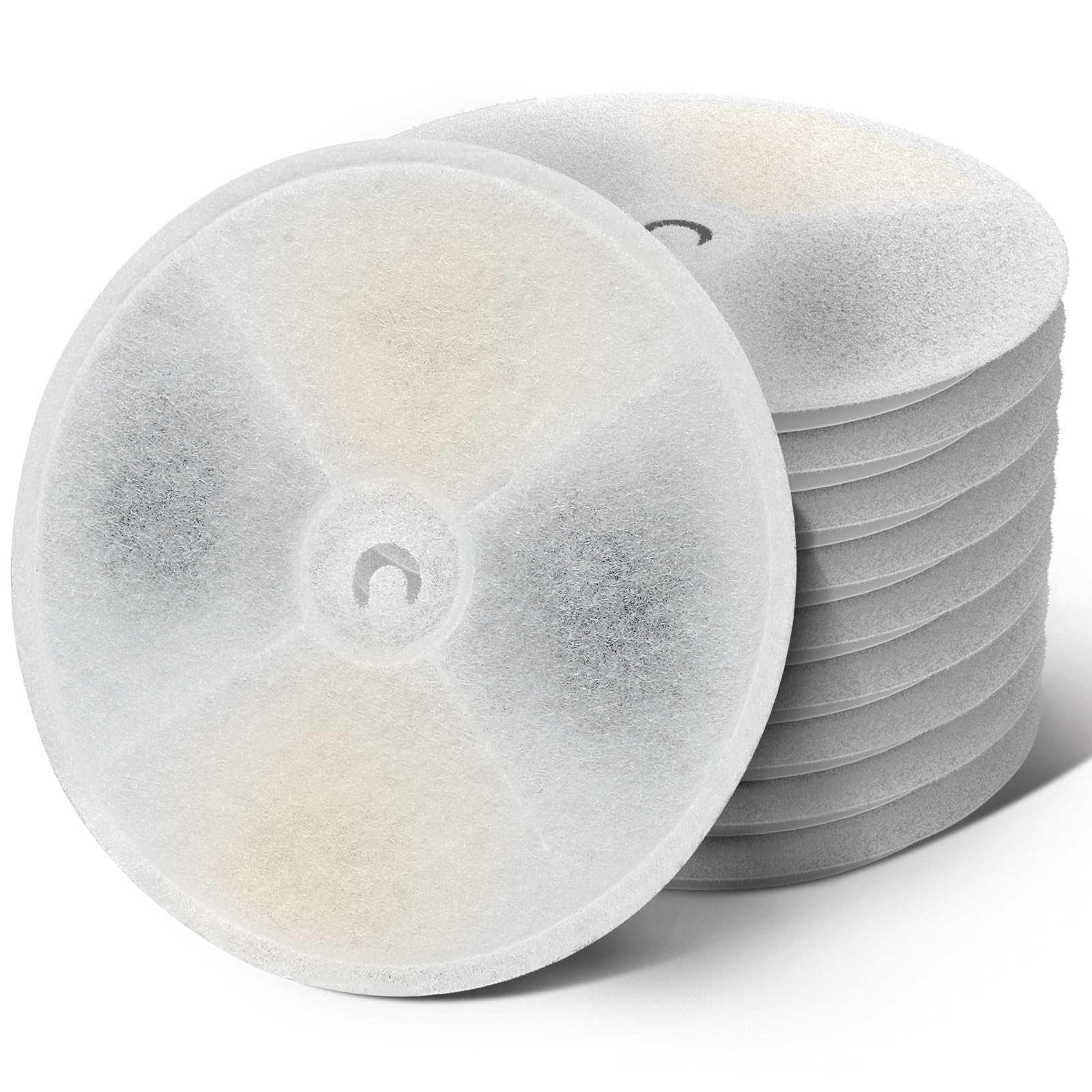 Upgraded 3.0 Replacement Water Filters for Cat Fountain - 10 Pack Activated Carbon & Fiber Cotton Filters for Clean Drinking Water - Perfect for Pet Water Dispensers & Automatic Fountains