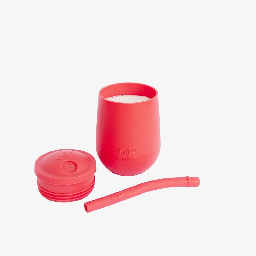 EZPZ Mini Cup with Straw - Baby & Toddler Sippy Cup Training System for Easy Transition to Open Cups - Perfect for Home, Travel & Daycare