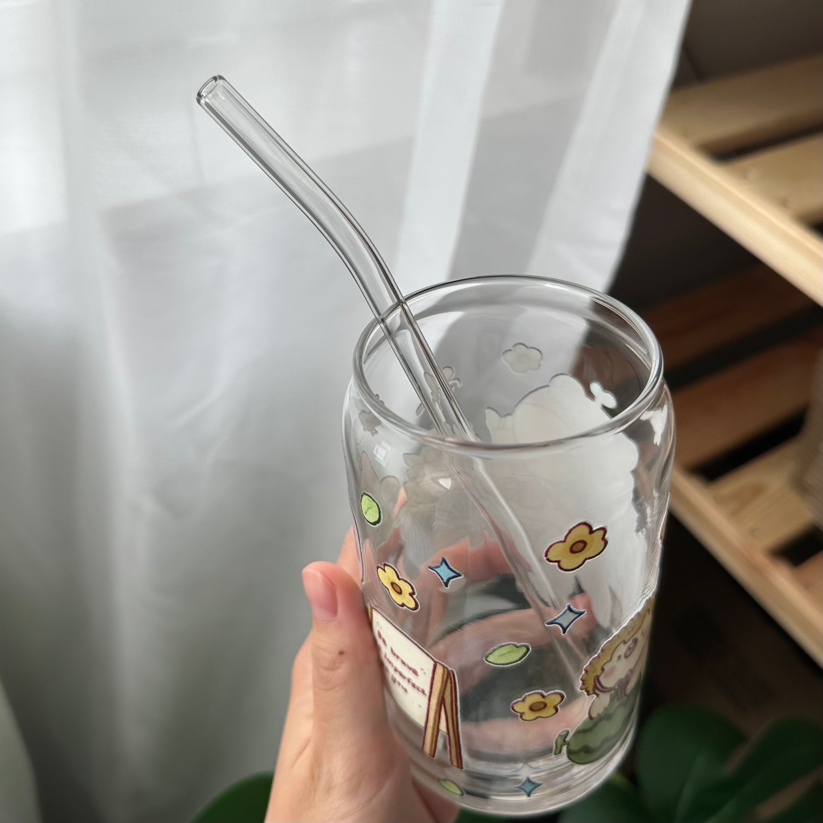 Eco-Friendly Clear Glass Straws – Reusable, BPA-Free, Sustainable Drinking Straws for Smoothies, Iced Coffee, and Cocktails at Home or Parties