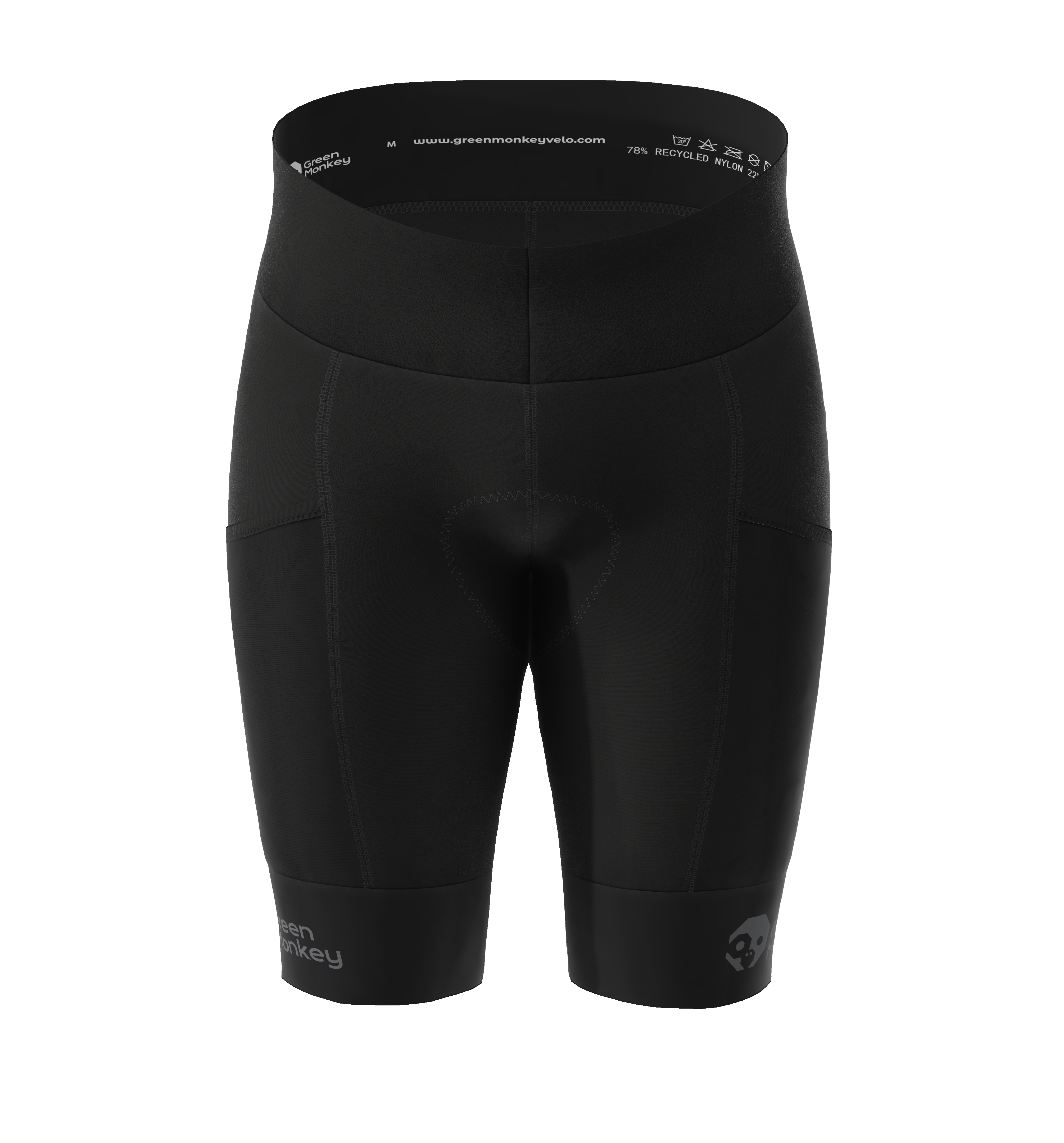 GreenMonkey Men's Cargo Bike Shorts - Breathable Quick-Dry Cycling Shorts with Pockets for Mountain Biking & Commuting