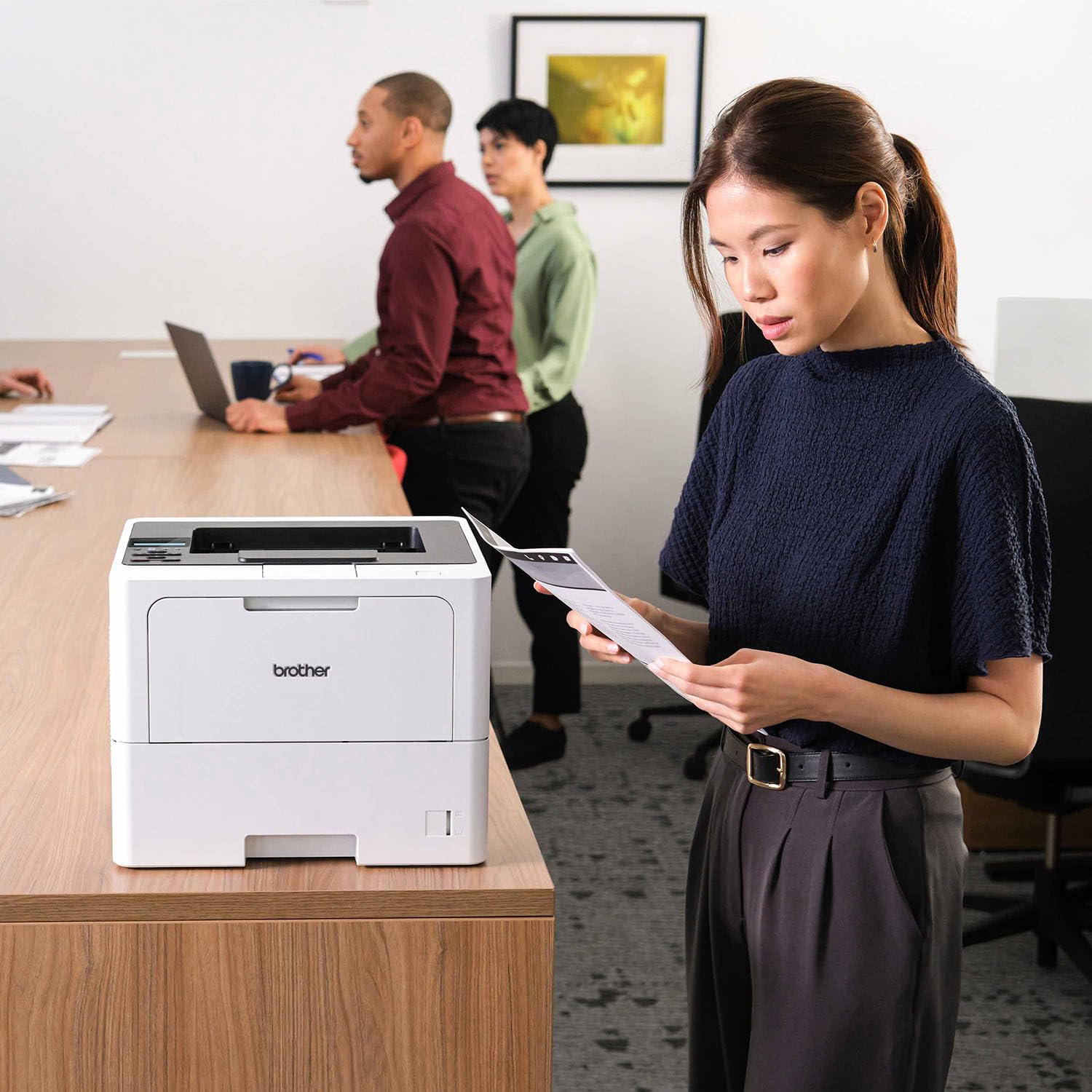 Brother HL-L6210DW Wireless Monochrome Laser Printer for Office | High-Speed Duplex Printing, Large 500-Sheet Paper Capacity | Ideal for Small Business & Home Office Document Printing