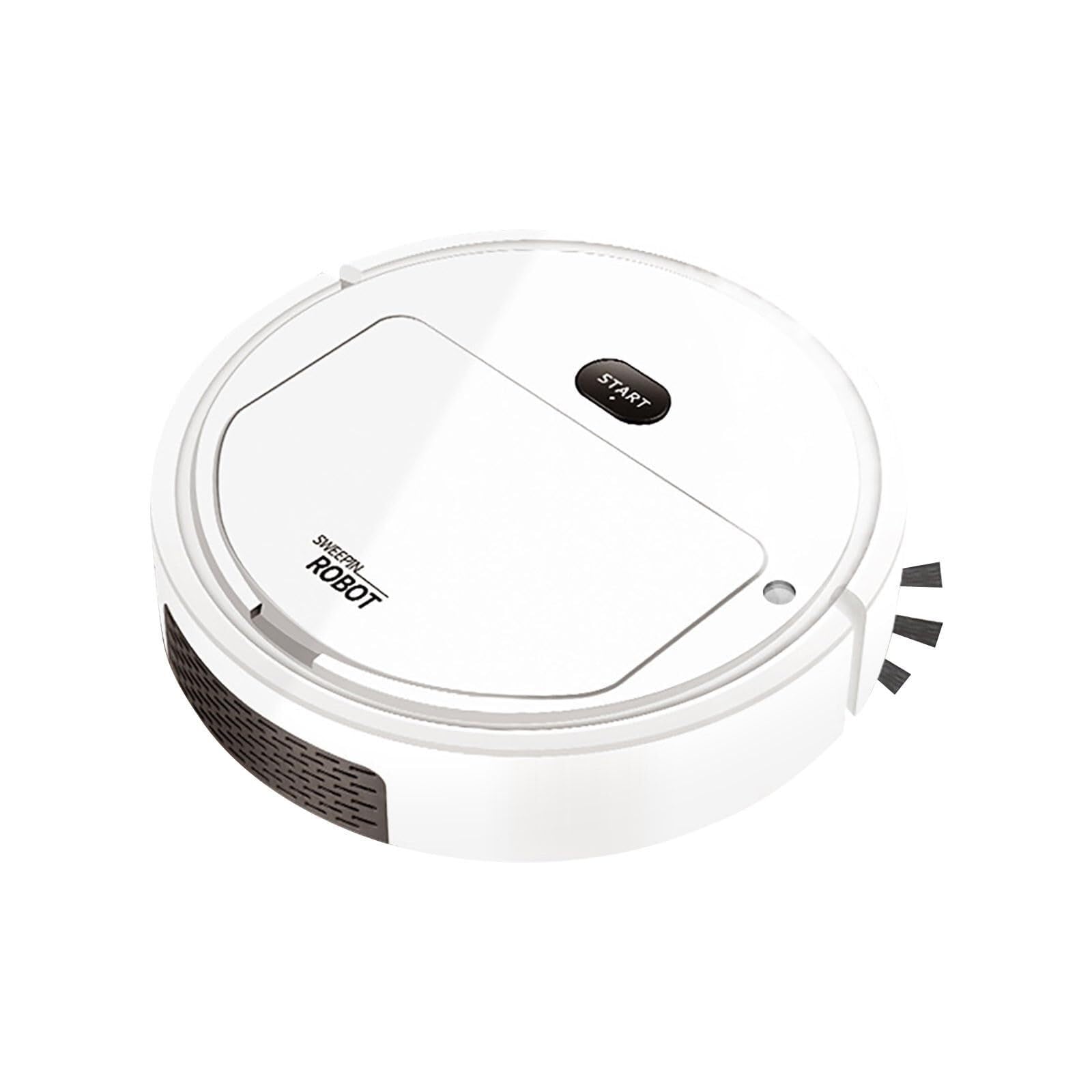 Smart Robot Vacuum Cleaner with Humidifier - 2-in-1 Auto Mopping & Vacuuming for Pet Hair, Hardwood Floors & Carpets - Ultra Slim Quiet Design (White) - Perfect for Homes with Pets & Allergy Sufferers