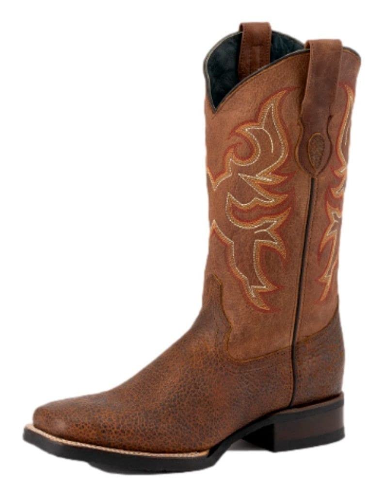 Women's Winter Blossom Western Boots - Waterproof Leather Cowgirl Boots with Fur Lining for Cold Weather, Fashionable Riding and Outdoor Activities