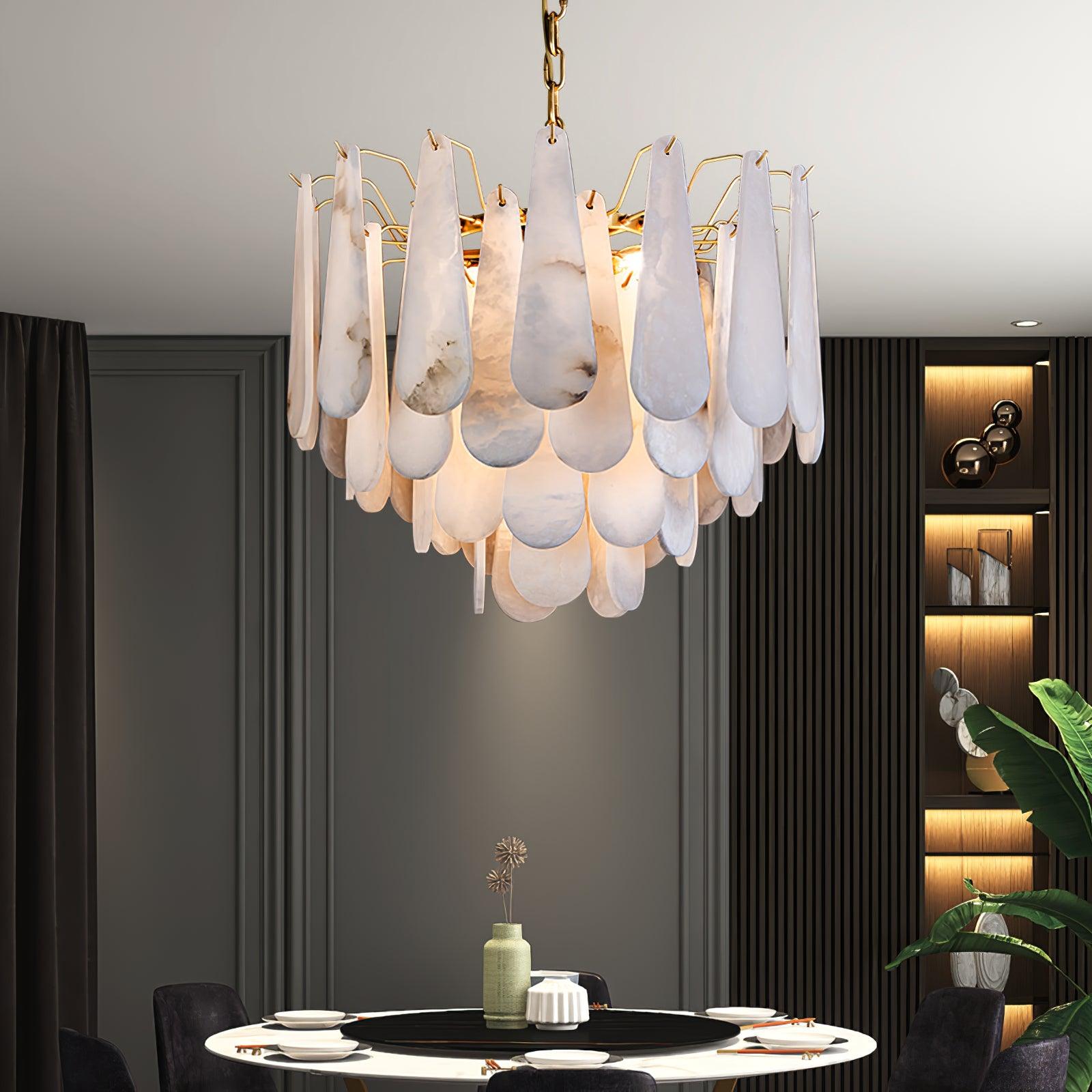 Leon Chandelier - Modern Crystal Ceiling Light Fixture for Dining Room, Living Room & Bedroom | Elegant Home Decor Lighting for Weddings & Interior Design