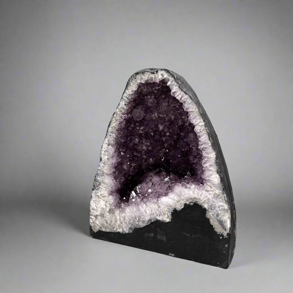 Natural Amethyst Geode Cathedral from Brazil - 13 to 43 lbs - Large Healing Crystal Cluster for Home Decor, Meditation & Spiritual Gifts