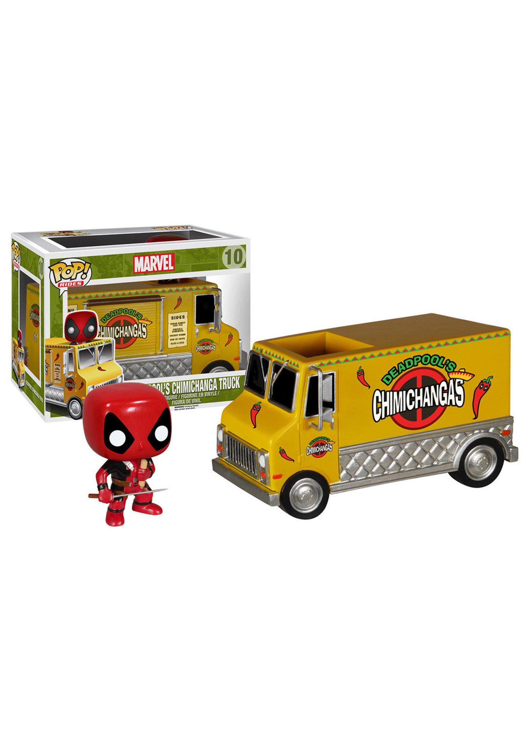 Funko Pop Rides: Deadpool's Chimichanga Truck Collectible Action Figure - Marvel Comics Superhero Toy for Display & Gift Giving