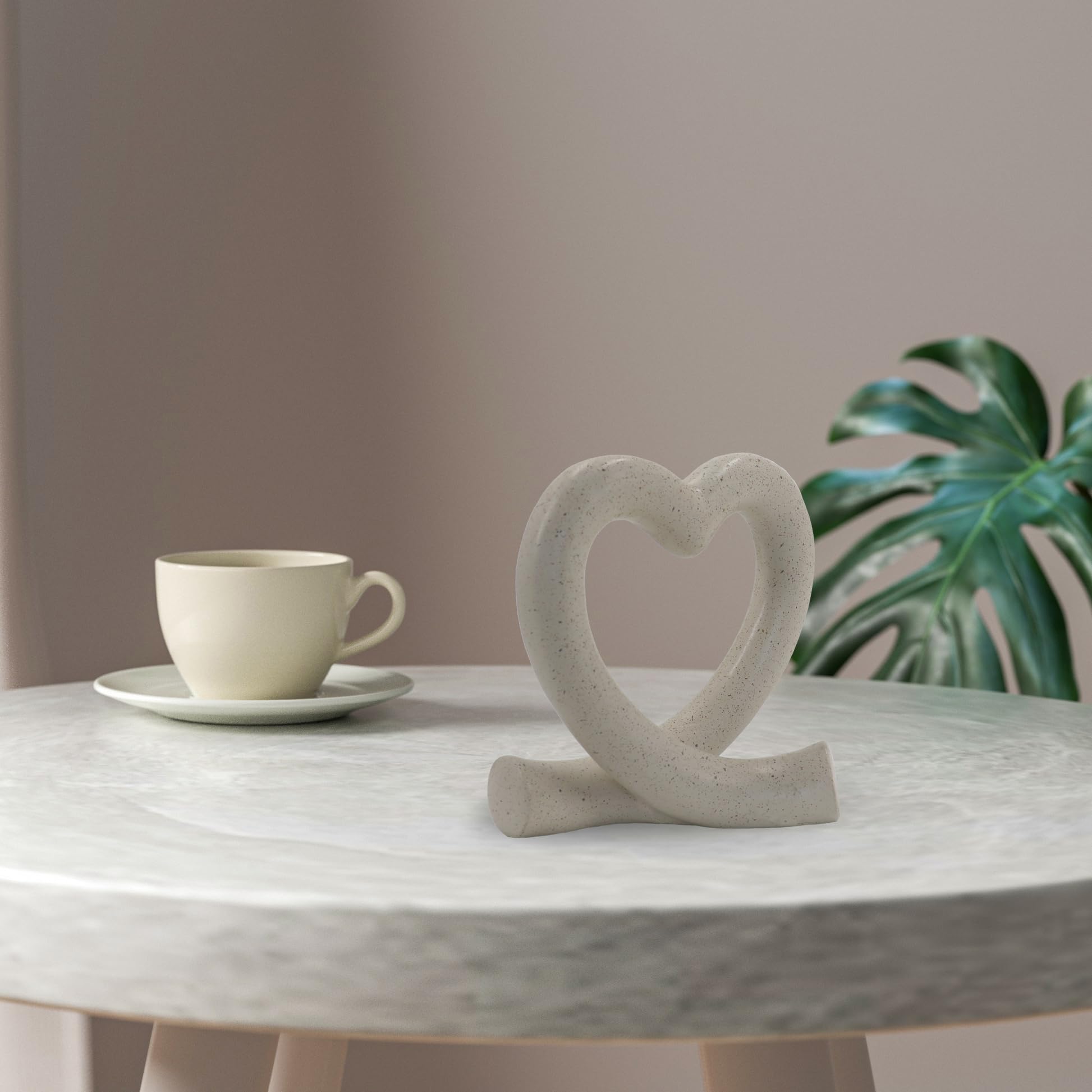 Heart Sculpture Home Decor - Modern Love Line Aesthetic Statue - Unique Ornament for Living Room, Coffee Table, Bedroom & Shelf - Romantic Gift for Couples, Anniversaries & Valentine's Day - Perfect for Home Decor, Wedding Gifts & Interior Design