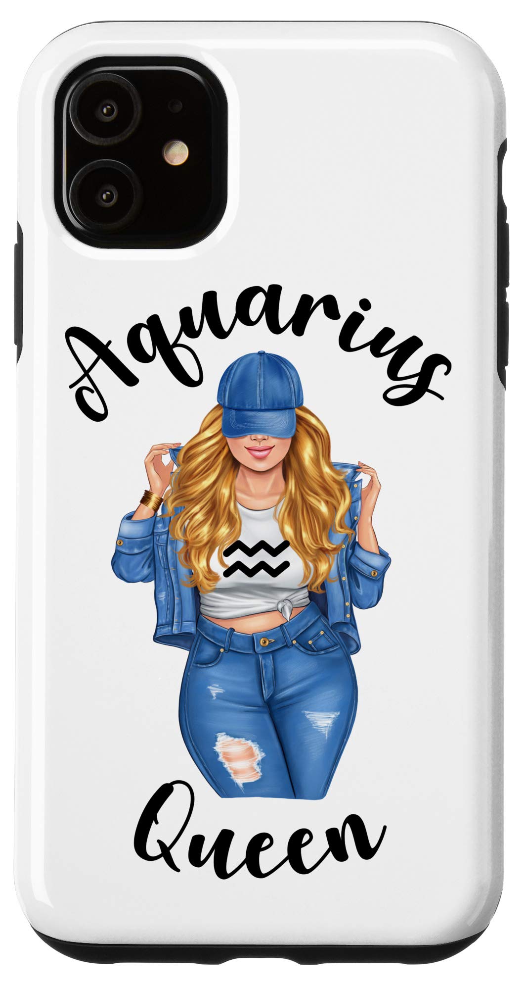 iPhone 11 Case - Streetwise Aquarius Queen Blonde Diva Design - Perfect for Birthday Gifts & Women's Fashion Accessories - Trendy Protective Phone Cover for Daily Use & Special Occasions
