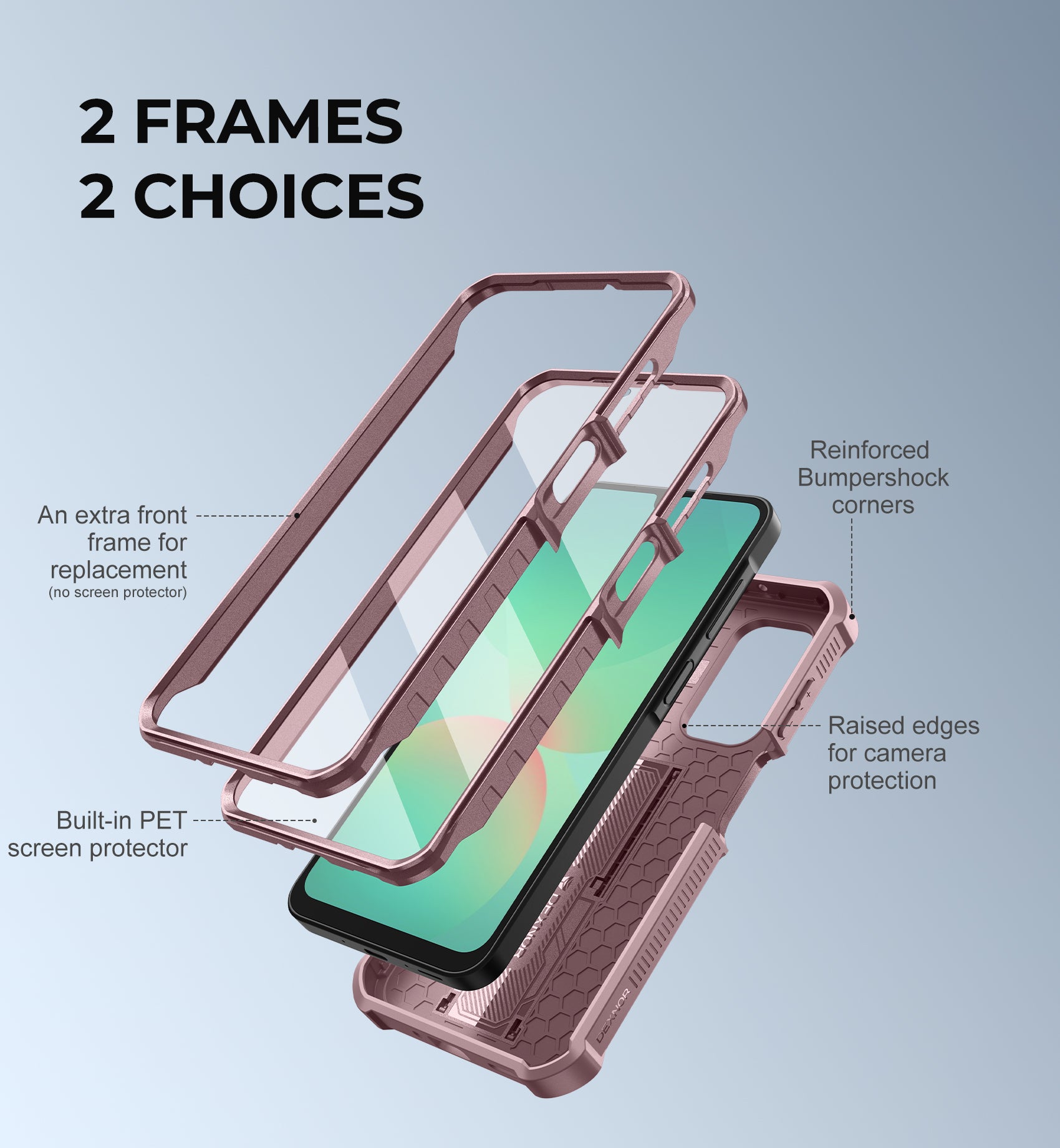 Durable Samsung Galaxy A26 5G Full Body Case with Built-in Screen Protector & Kickstand - Shockproof Protective Cover for Work, Travel & Outdoor Activities