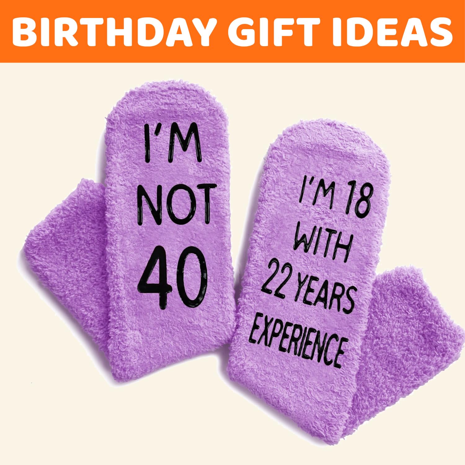 HappyPop Birthday Gifts for Women Age 30-40 - Funny & Comfortable Socks for Middle Aged Women | Perfect Gift for Mom, Wife, Sister | Great for Parties, Relaxing at Home & Special Occasions