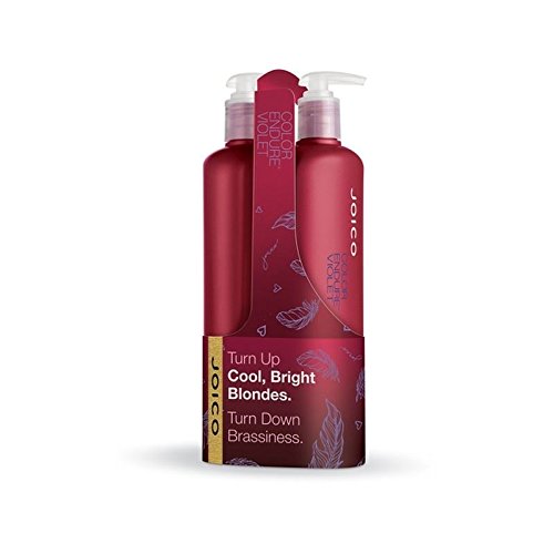 Joico Color Endure Violet Shampoo & Conditioner Duo - 2 Pack (2 x 500ml) for Color-Treated & Blonde Hair - Sulfate-Free Purple Shampoo to Neutralize Brassy Tones & Enhance Shine - Perfect for Salon-Quality Hair Care at Home