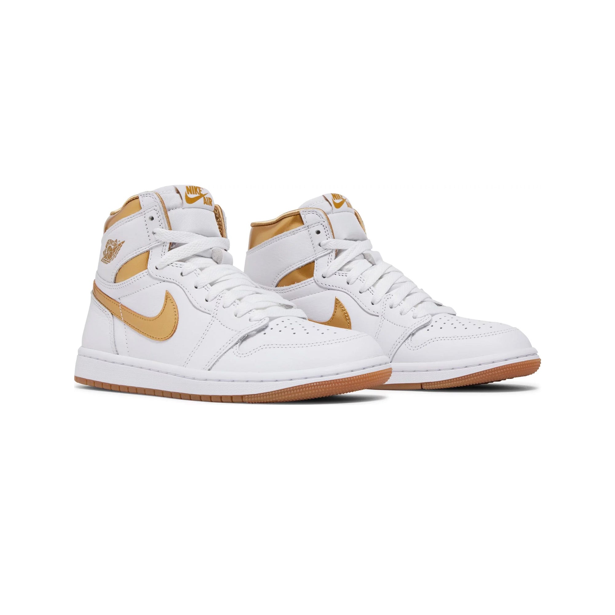 Air Jordan 1 High OG 'Metallic Gold' Women's Sneakers (2024) - Retro Basketball Shoes for Women, Fashion Streetwear & Gym Workout