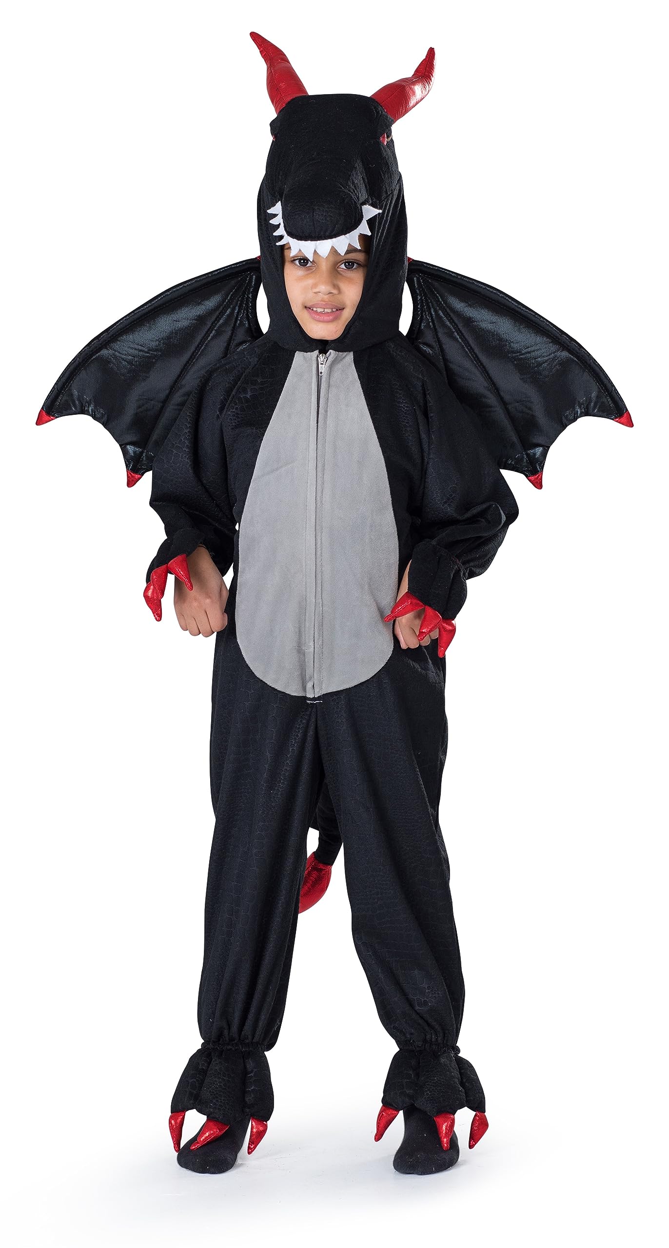 Kids Dragon Costume - Black Dragon Dress Up Set for Boys & Girls | Halloween, Cosplay, Birthday Party Costume