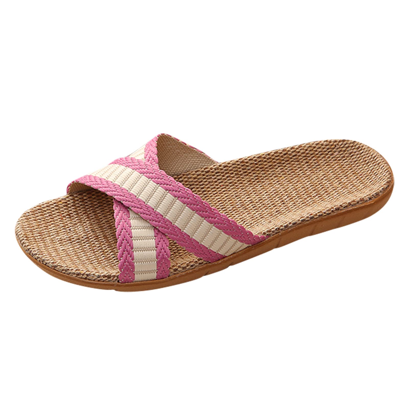 **Unisex Solid Color Indoor Slippers - Soft Comfortable Cross Strap Design for Men & Women - Perfect for Home, Beach & Relaxation - Available in Sizes 8-9**