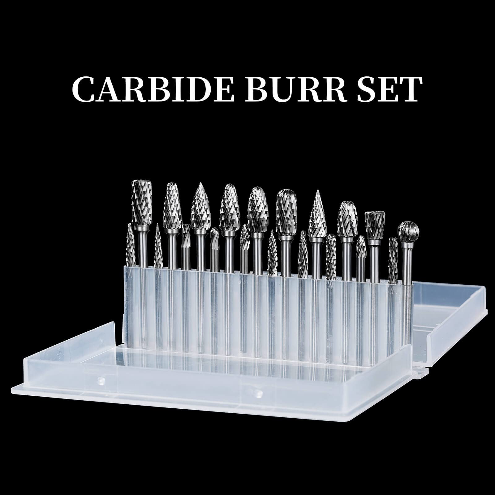 20Pcs Tungsten Carbide Burr Set - 1/8