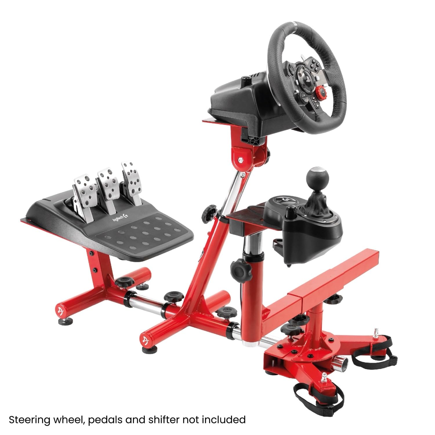 Arozzi Velocita Universal Racing Simulator Cockpit - Compatible with Logitech G29, Thrustmaster & Fanatec Wheels | Adjustable, Foldable & Portable Design | Perfect for PC, PS5 & Xbox Gaming Setup - Red