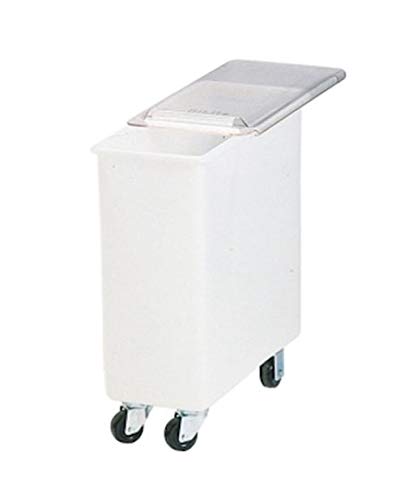 Carlisle BIN2702 27-Gallon White Portable Food Storage Bin with Sliding Lid - Perfect for Kitchen Pantry Organization, Restaurant Supplies & Bulk Food Storage
