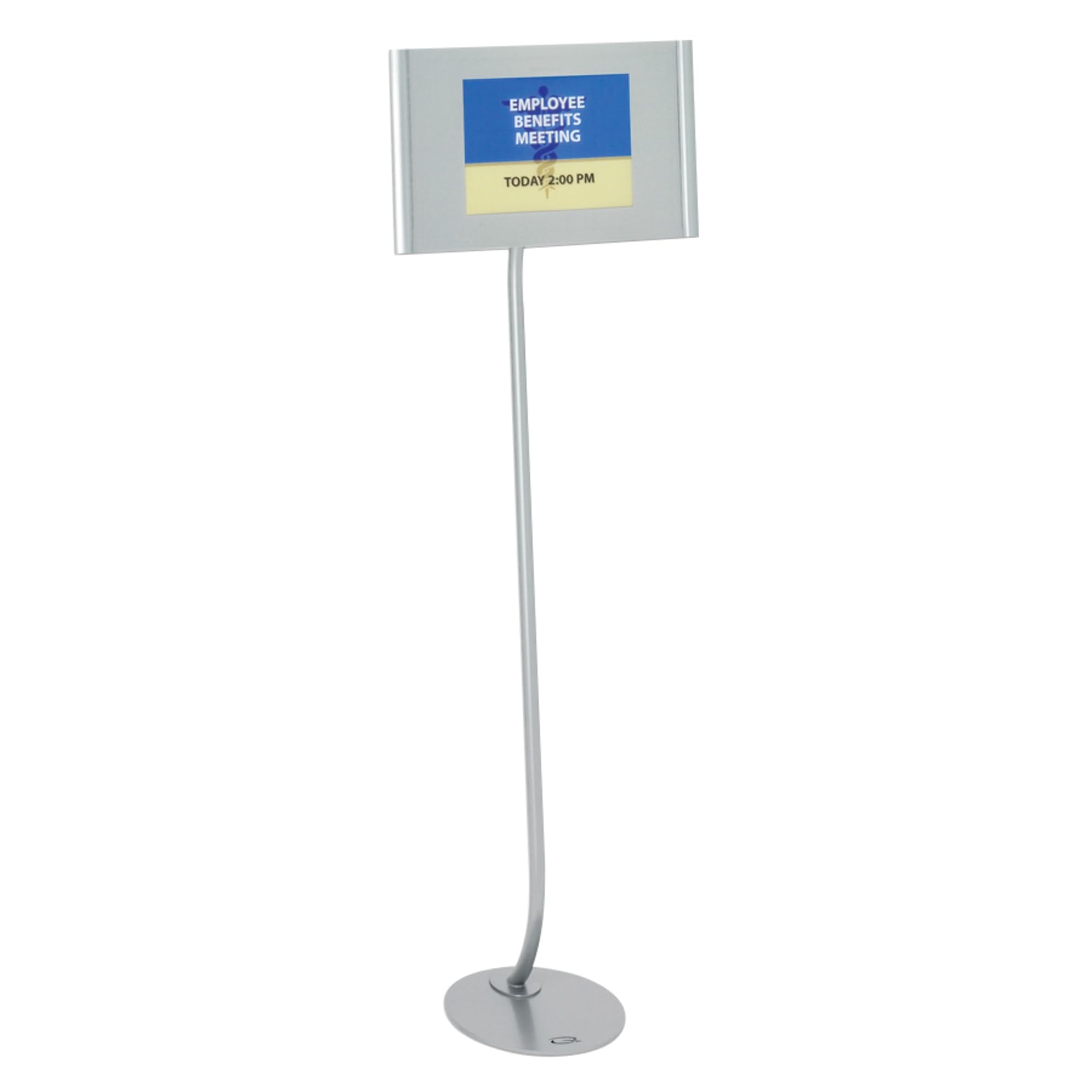 Quartet Designer Sign Stand 11x17 Inches - Silver Aluminum Frame (7922) - Perfect for Retail Displays, Trade Shows & Office Signage
