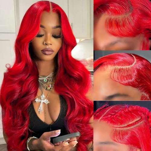 Red Wig Human Hair