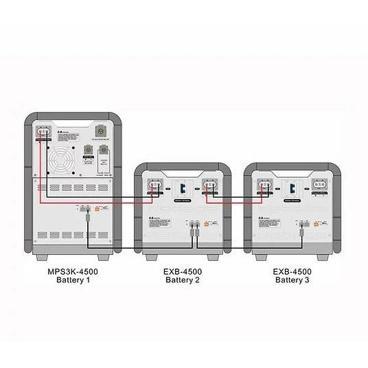 Hysolis 4500Wh Portable Expansion Battery Pack for MPS3K Power Station - Backup Power for Home, RV, Camping & Emergency Use - EXB 4500 Model