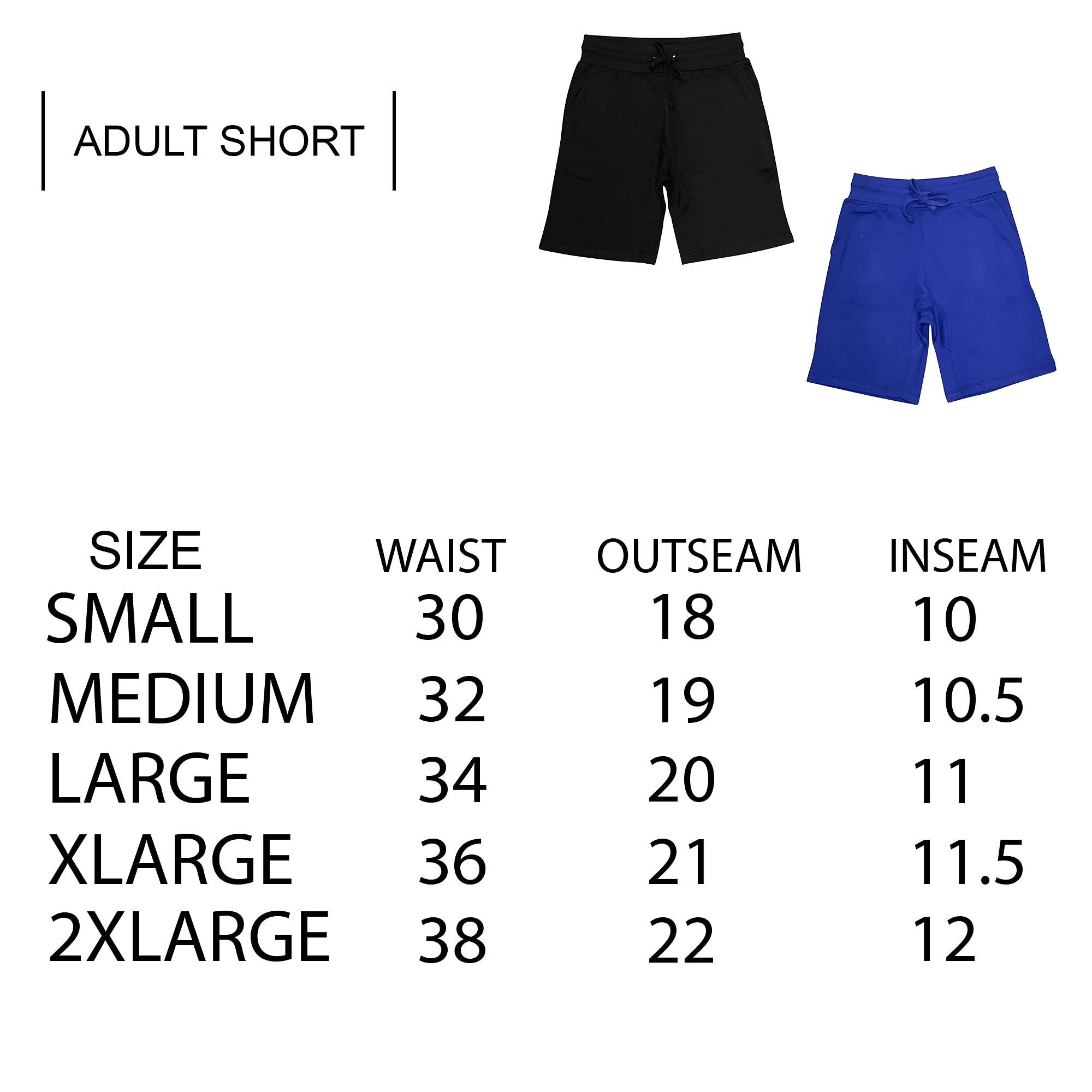 ILTEX Men's Basic Fleece Jogger Shorts - Soft Lounge & Athletic Gym Sweatpants for Workout, Running & Casual Wear | Comfortable Fleece Shorts for Men