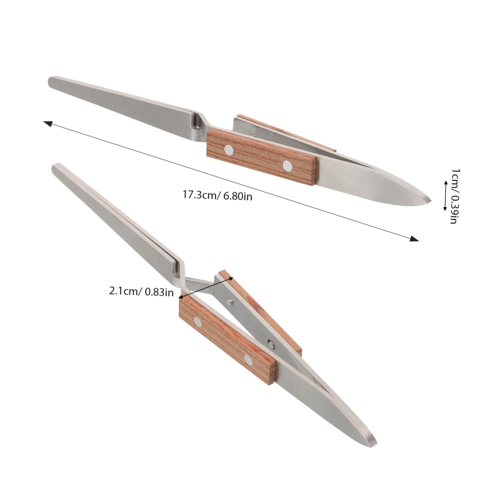 Professional Metal Nail Shaping Tweezers - Manicure Tools for Nail Art, Clipping & Shaping - Durable Stainless Steel Nail Clippers with Wooden Handle - Perfect for DIY Nail Care, Salon & Home Use