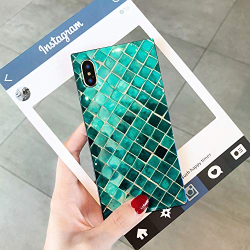 Shimmering Mermaid Scale Phone Case for iPhone 12 Pro Max - Holographic Sea Blue TPU Cover with Emerald Glossy Finish | Perfect for Beach Parties, Summer Outings & Mermaid-Themed Events