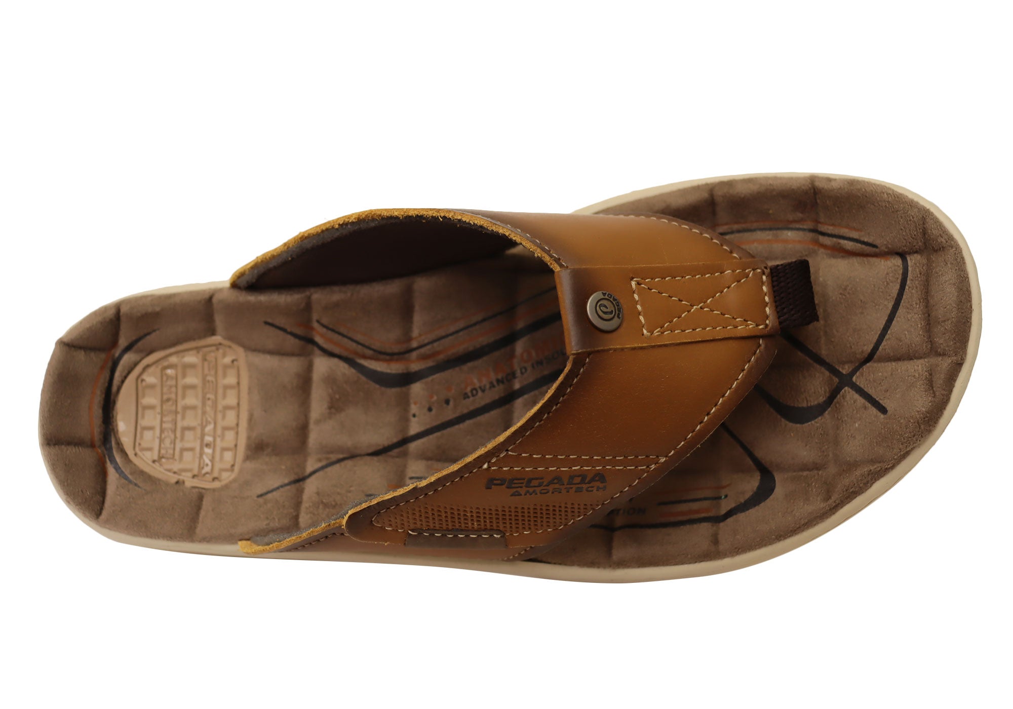 **Pegada Hume Men's Comfortable Leather Flip Flops Sandals - Made in Brazil - Perfect for Beach, Pool, and Casual Wear**