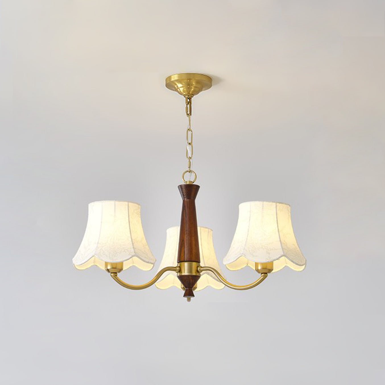 Elegant Alyssa Fabric Chandelier - Modern Ceiling Light Fixture for Dining Room, Bedroom & Living Room Decor | Energy Efficient LED Lighting Solution for Home Interior Design