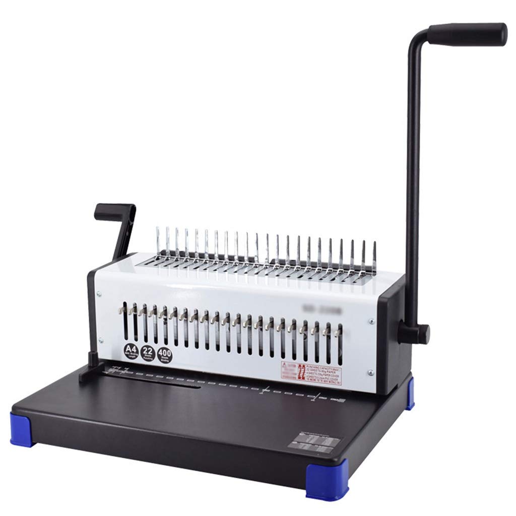 21-Hole Apron Binding Machine for Loose-Leaf Paper - School & Office Supplies, 10-Hole Punch for Documents, Accounting & Financial Records - Perfect for Students, Teachers & Businesses