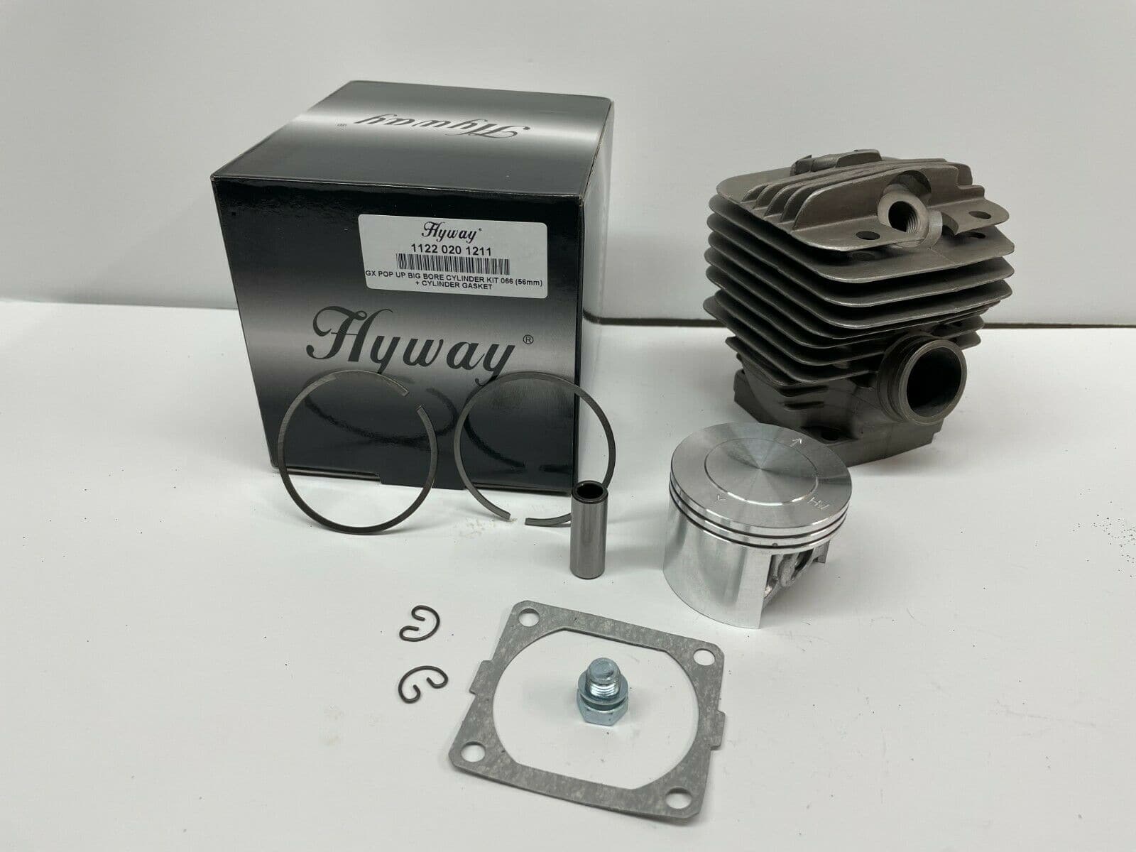 Hyway Nikasil Big Bore Pop Up Cylinder Kit 066 56mm with Cylinder Gasket - High Performance Upgrade for Motorcycle & ATV Engines - Perfect for Racing, Off-Road & Engine Rebuilds