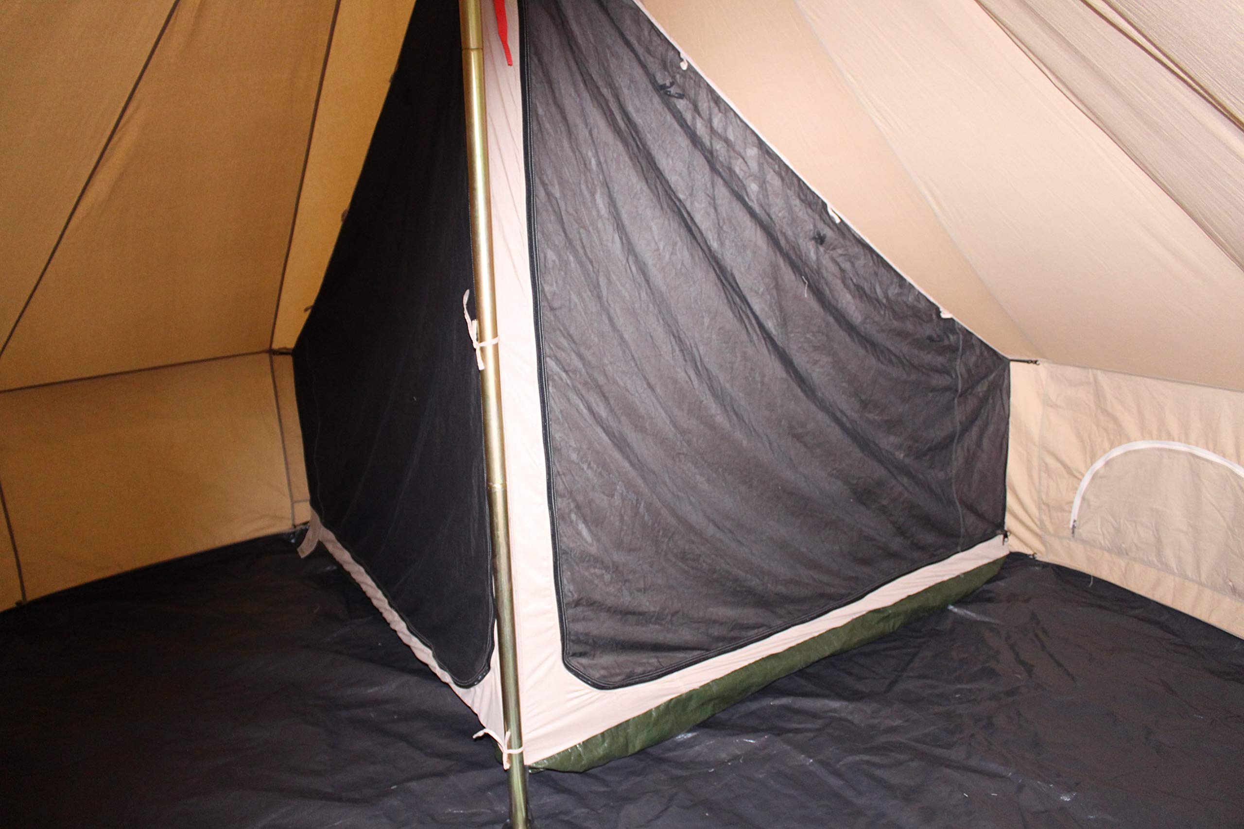 WHITEDUCK Premium 100% Cotton Canvas Bell Tent Inner Tents - Half & Quarter Size for Regatta Bell Tents | Waterproof Camping Accessories | Separate Compartment for Privacy & Storage | Perfect for Family Camping, Glamping & Outdoor Adventures