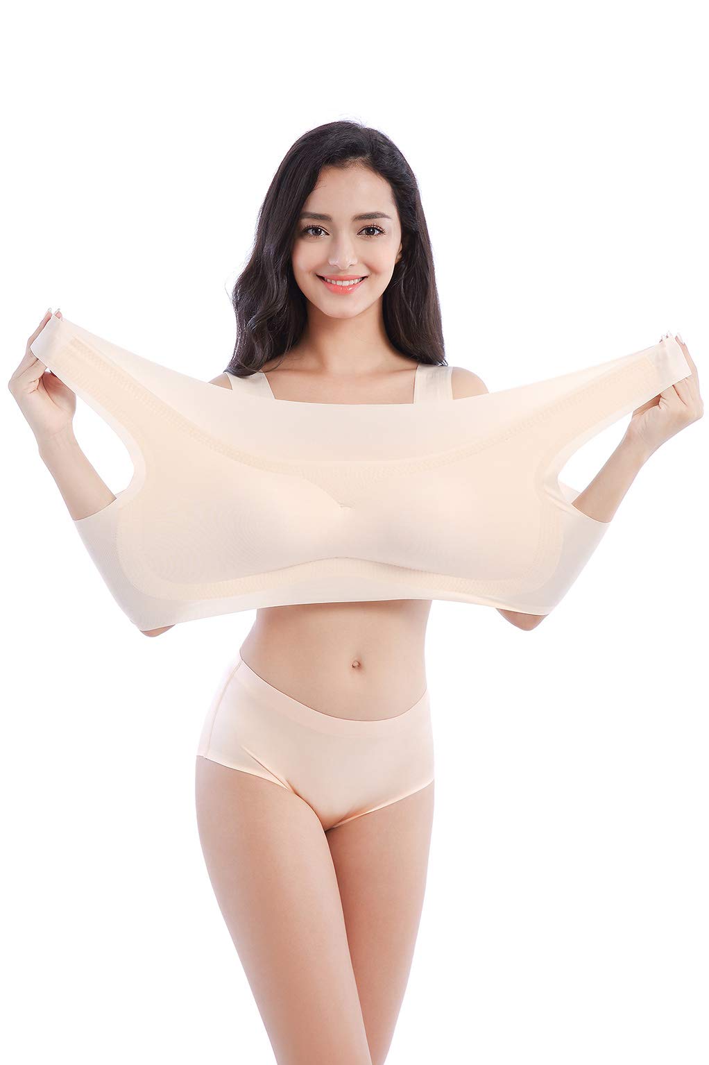 FEOYA Women's Seamless Sports Bras - Wireless Comfortable Yoga Bras for Workout, Running & Sleep - Soft Supportive Lounge Bras for Daily Wear & Active Lifestyle