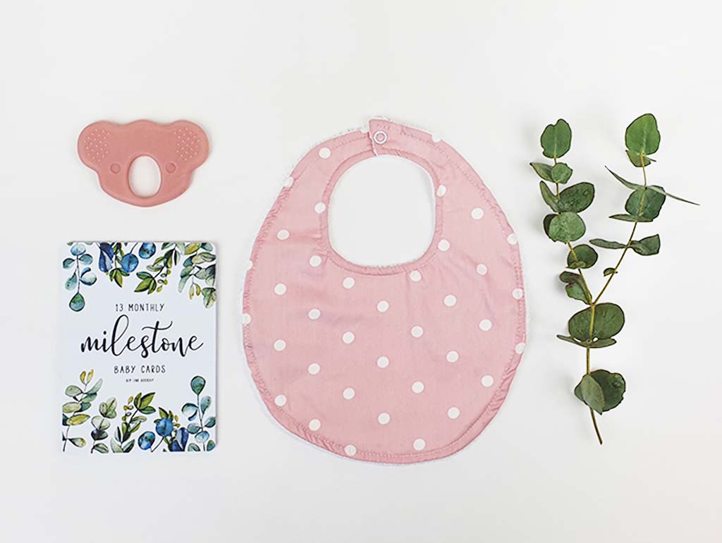 Pink Eucalyptus Baby Milestone Cards Set - Newborn Photo Props & First Year Keepsake Gift for Shower, Birth Announcement & Monthly Growth Tracking