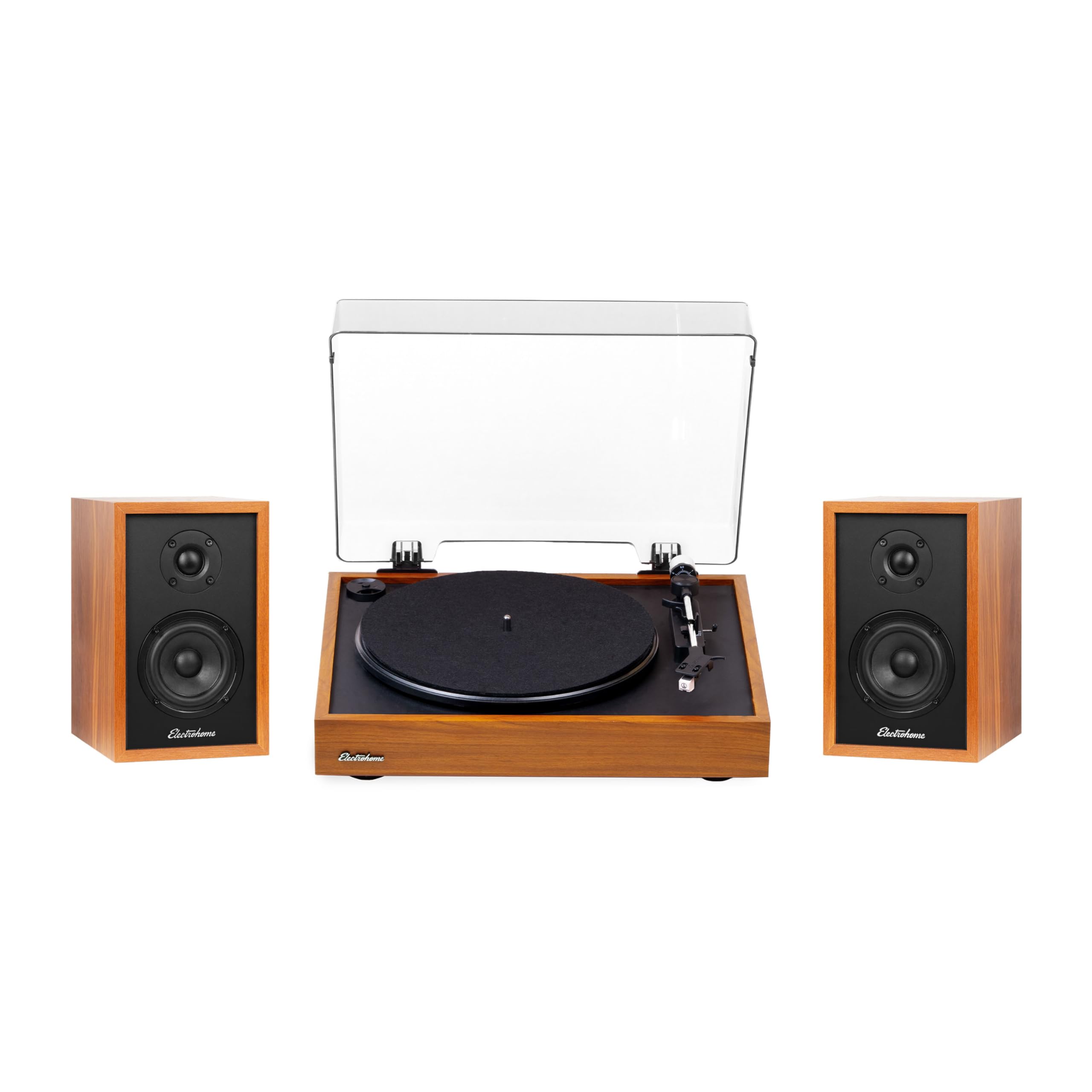 Electrohome Montrose Upgradable Vinyl Record Player with Bluetooth Bookshelf Speakers - 1