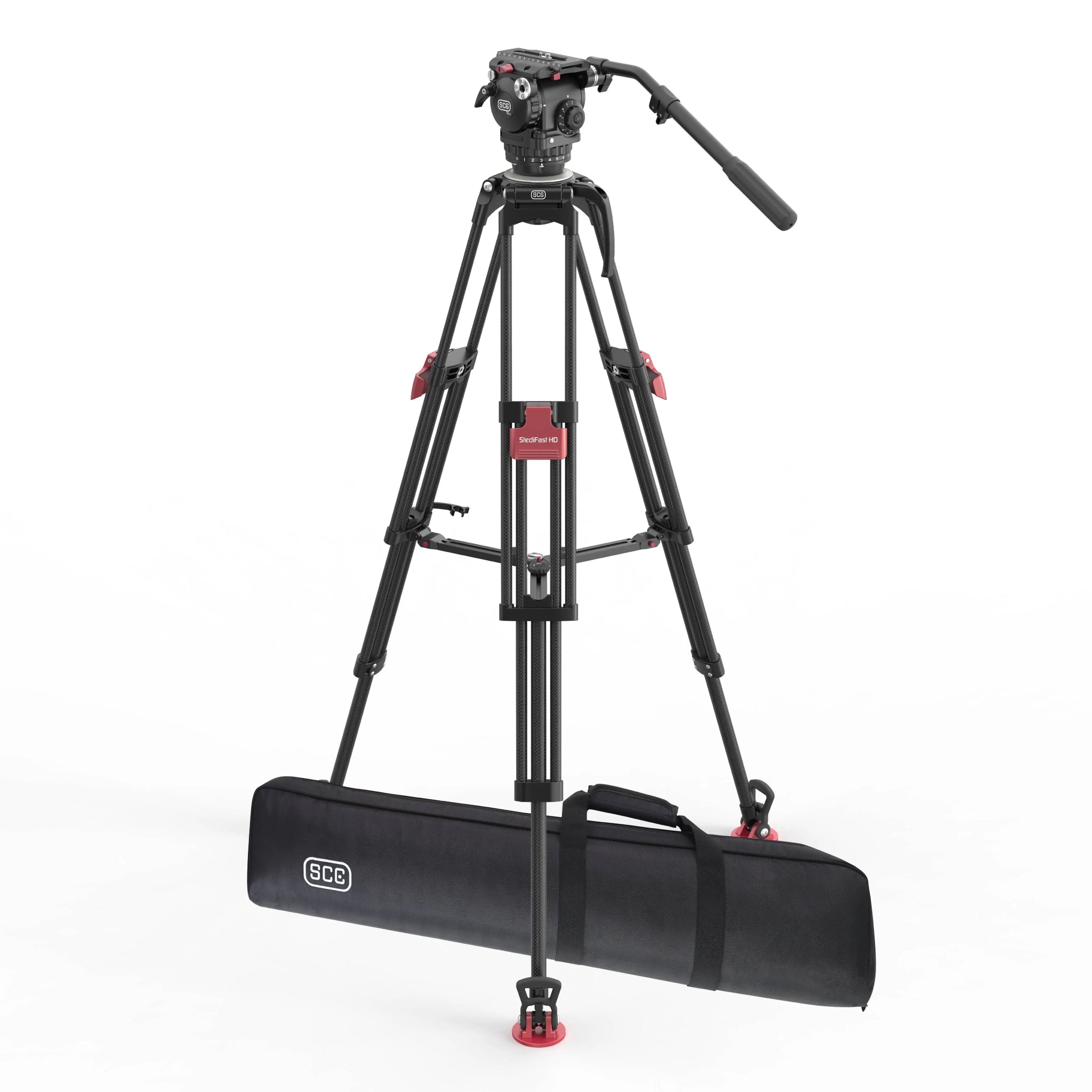 SCG T8 G2 StediFast HD Professional Tripod System - Lightweight Aluminum Camera Stand for DSLR, Mirrorless & Video Cameras - Perfect for Photography, Videography & Live Streaming