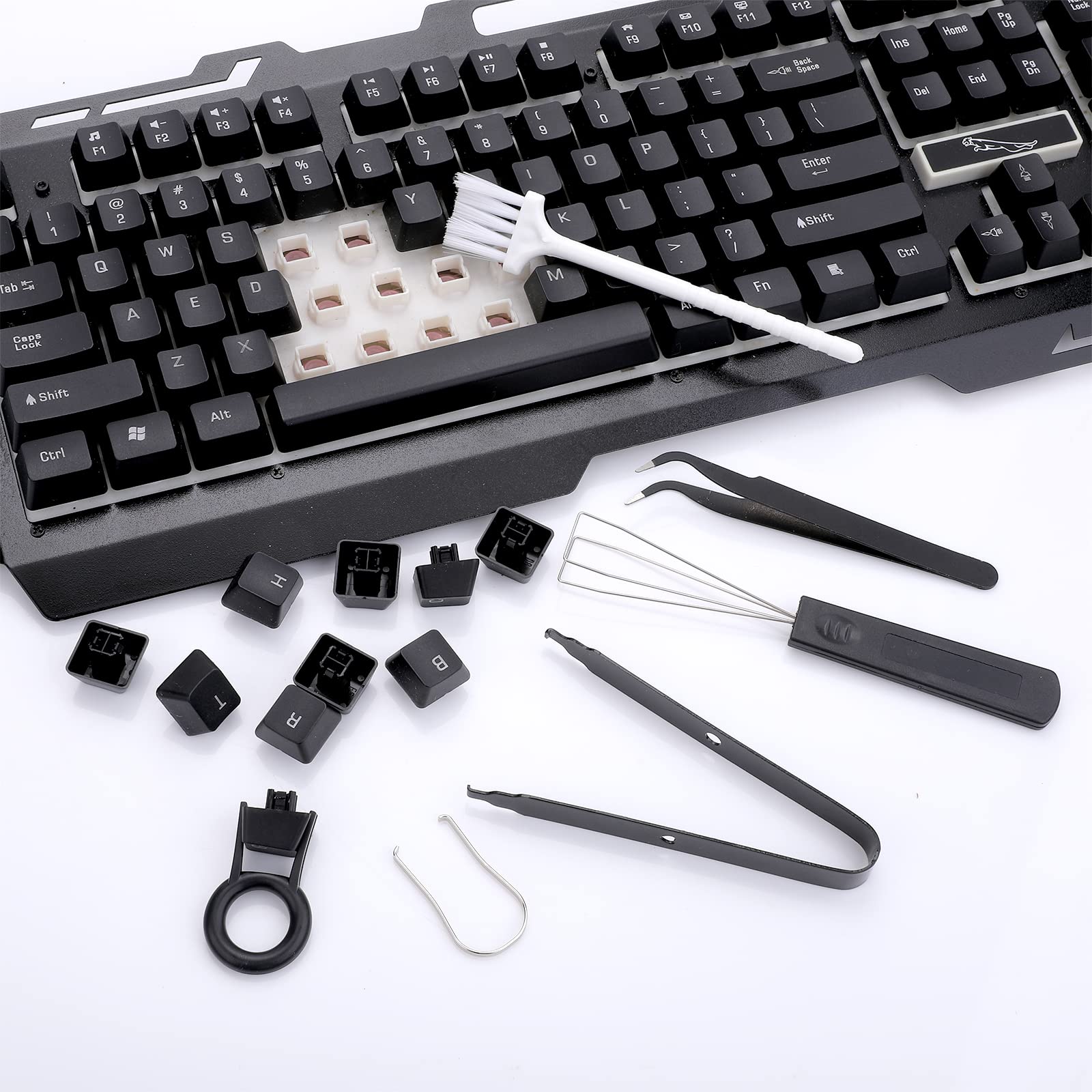 Cobee 6-Piece Keycap Remover Tool Kit - Mechanical Keyboard Switch Puller, Keycap Tweezers & Cleaning Set for DIY Keyboard Maintenance | Perfect for PC Gaming, Office Setup & Keyboard Enthusiasts