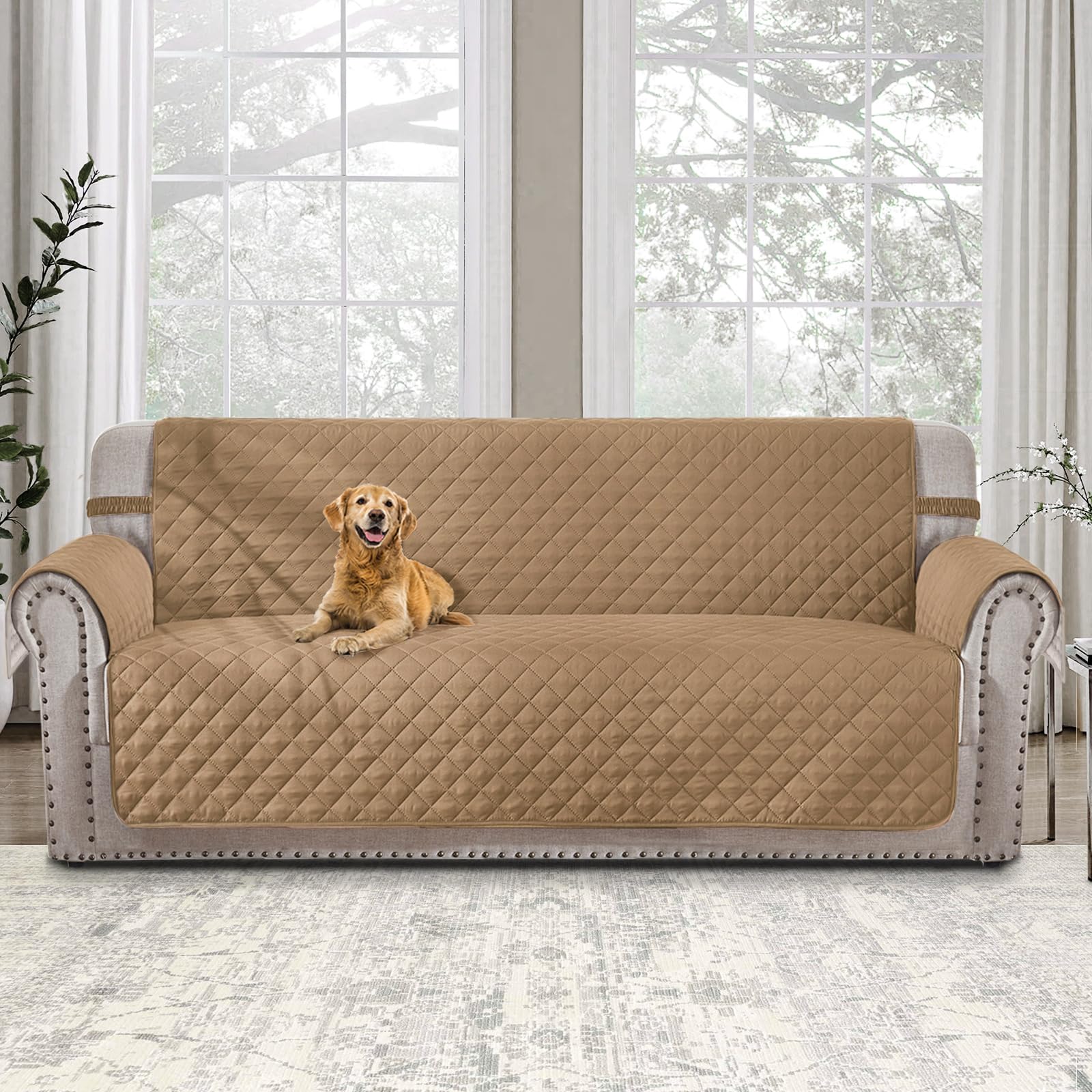 **Reversible Oversized Dog Couch Cover - Waterproof, Washable Pet Furniture Protector for Sofas up to 78